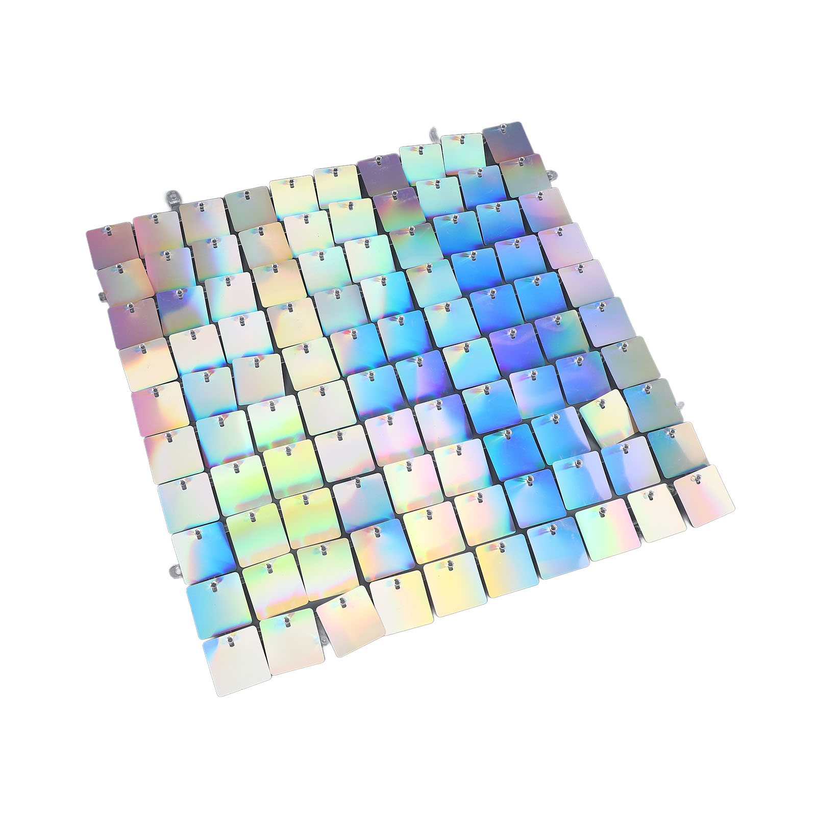 12 Stück Mehrfarbige, Glänzende Mosaikpaneele, Quadratische Spiegelpaneele Mit Selbstverriegelung, Glänzende, Windgetriebene Hintergrund-dekorationspaneele