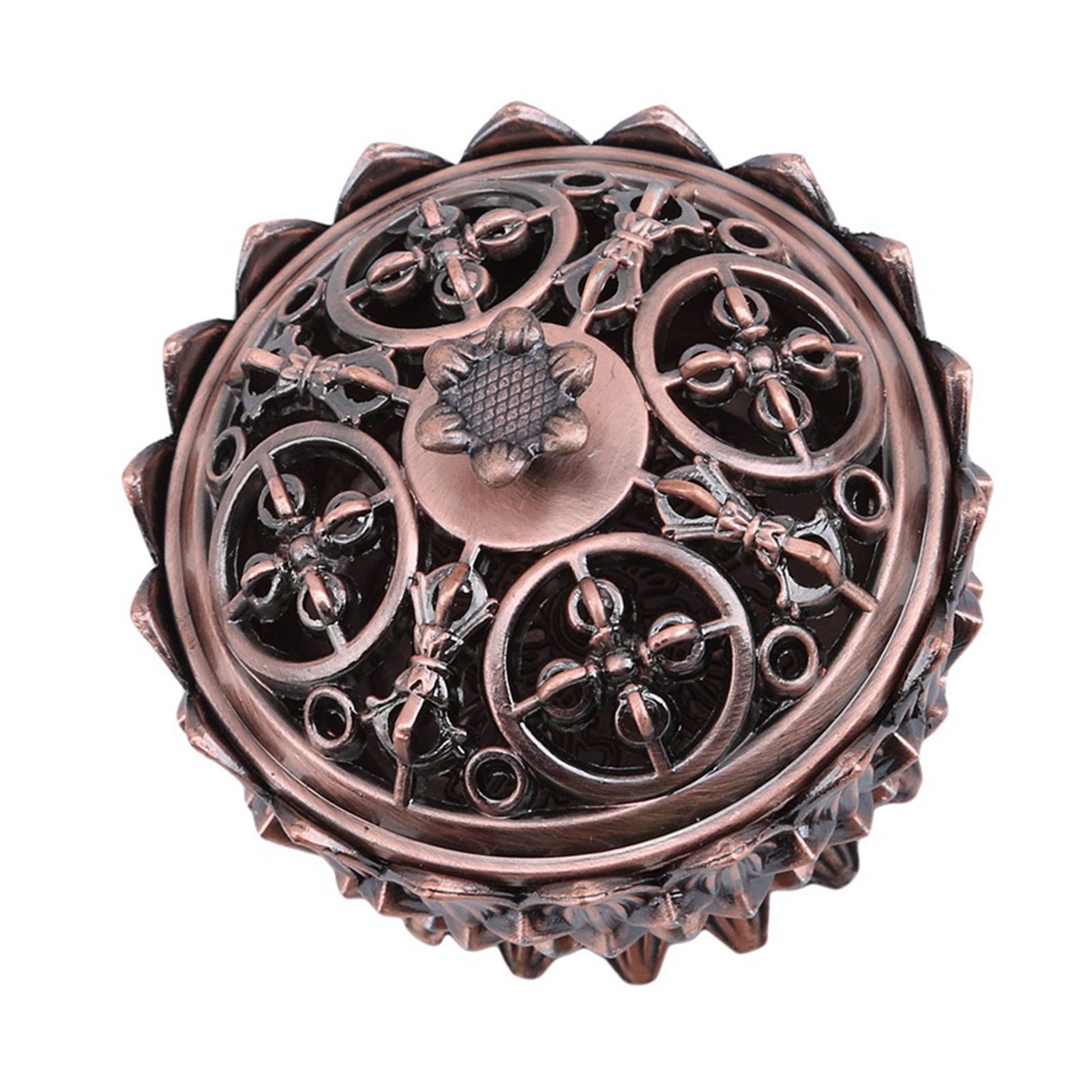 Lotus-räuchergefäß Aus Zinklegierung, Kegelförmiger Räuchergefäßhalter, Kleiner Räuchergefäßhalter, Dekoration Für Zuhause, Braun
