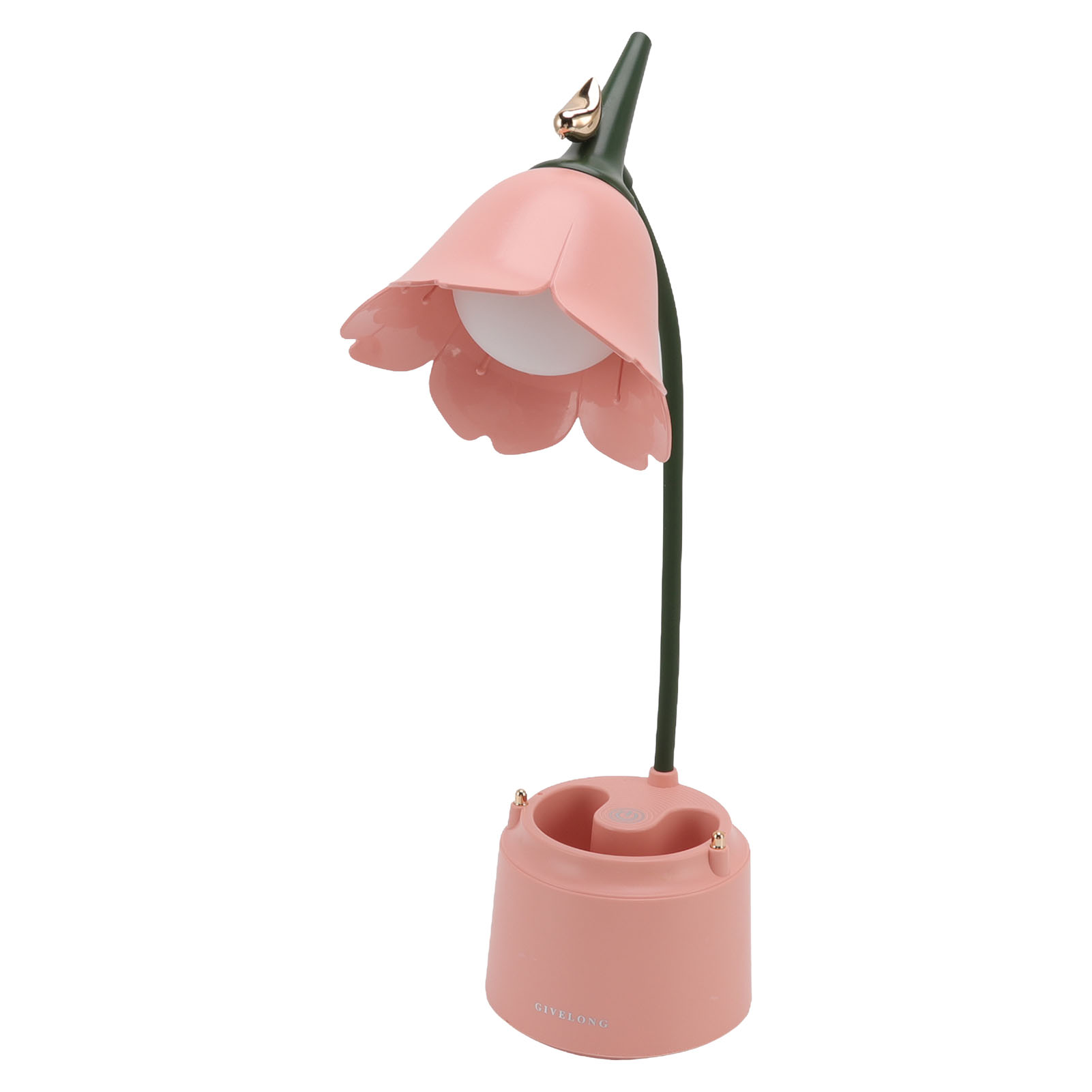 5v 3w Tischleuchte Mit Usb-anschluss, Blumen- Und Vogelmotiv, Faltbar, Energiesparend, Augenschonend, Leselampe Für Schlafzimmer, Gl562, Rosa