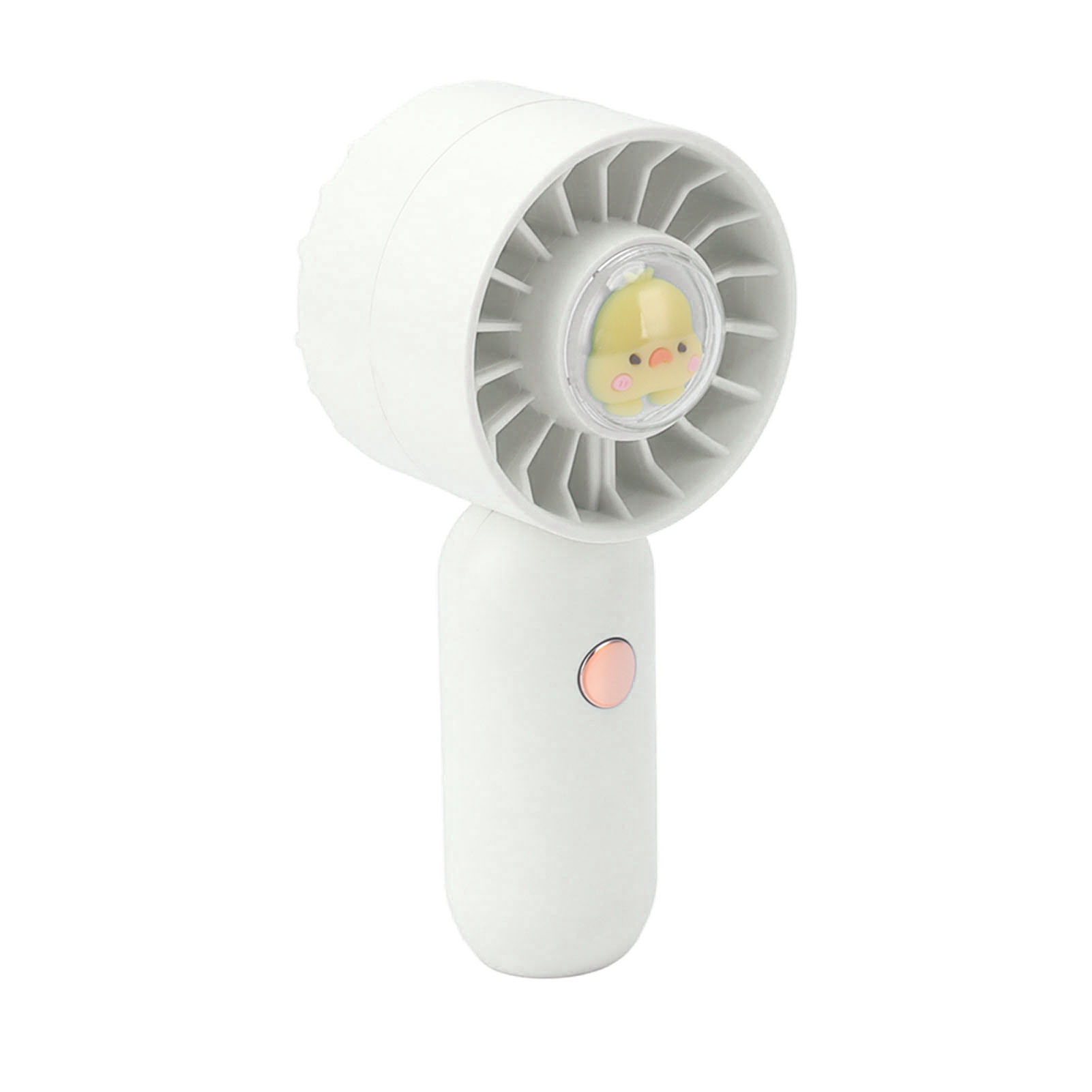 Tragbarer Mini-handventilator, Usb-aufladbar, Elektrischer Taschenventilator Mit Trageschlaufe, 500-mah-akku, Weiß