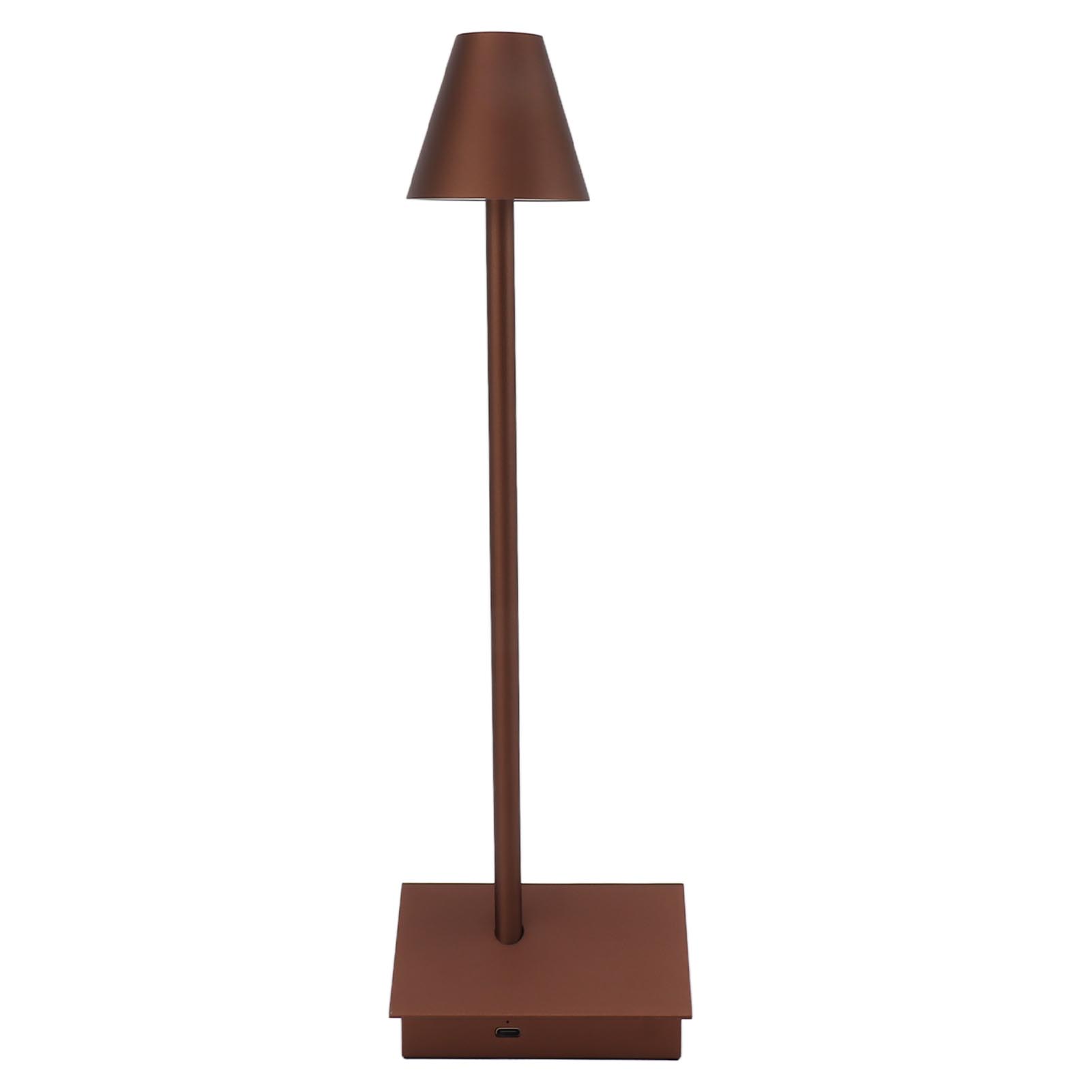 Kabellose Tischleuchte In Gebäudeform, Batteriebetrieben, Dimmbar, Touch-steuerung, 5200-mah-akku, Ip54 Wasserdicht, Led-schreibtischlampe, Braun
