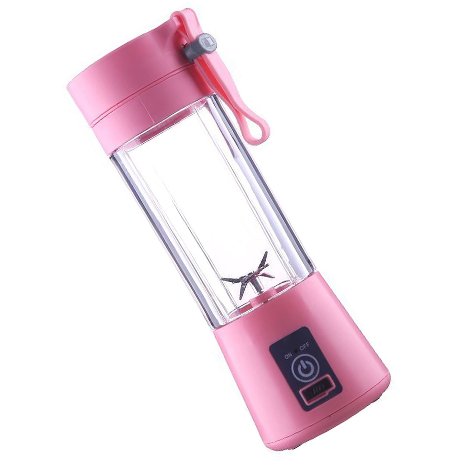 Tragbarer Standmixer 380 Ml, Usb-aufladbar, 6-klingen-mixbecher, Elektrischer Fruchtmixer Für Babynahrung Und Milchshakes, Rosa