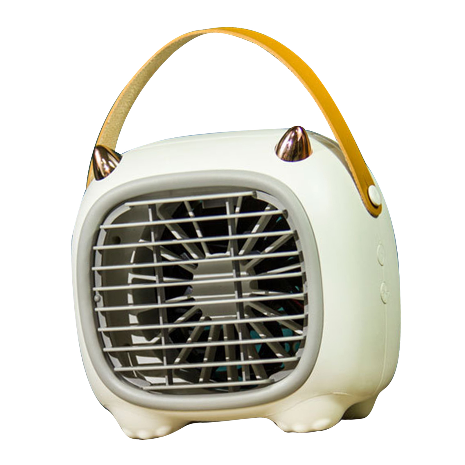 Usb-tischventilator Mit Nebelfunktion, 3 Geschwindigkeitsstufen, Softgriff, Cartoon-design, Einfache Bedienung, Kleiner Tischventilator Für Familie, Büro Und Schule, Weiß