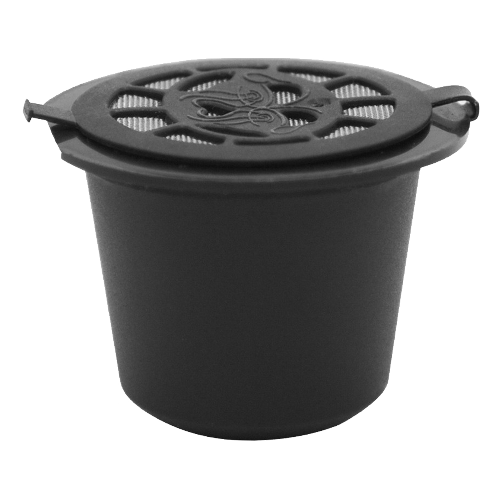 6-teiliges Set Wiederverwendbarer Kaffeekapseln, Recycelbarer Nachfüllfilter, Löffel Und Bürste, Schwarz