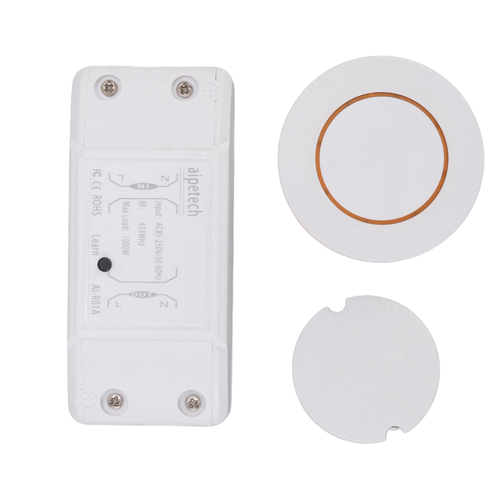 433-mhz-funk-smart-schalter Mit 3 Betriebsmodi, Kabelloser Fernbedienungsschalter, Kabelloser Rf-schalter Für Haushaltsgeräte, Gelb