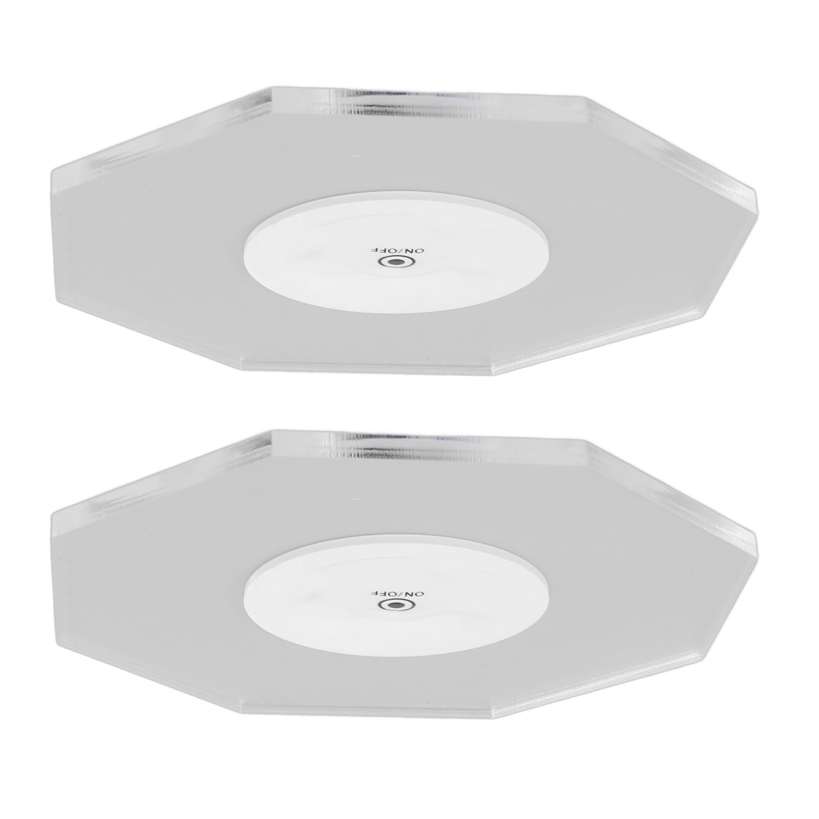 Led-untersetzer, Transparent, 3 Modi, Ip65 Wasserdicht, Batteriebetrieben, Achteckig, Aus Acryl, Rgb-beleuchtung, 2 Stück