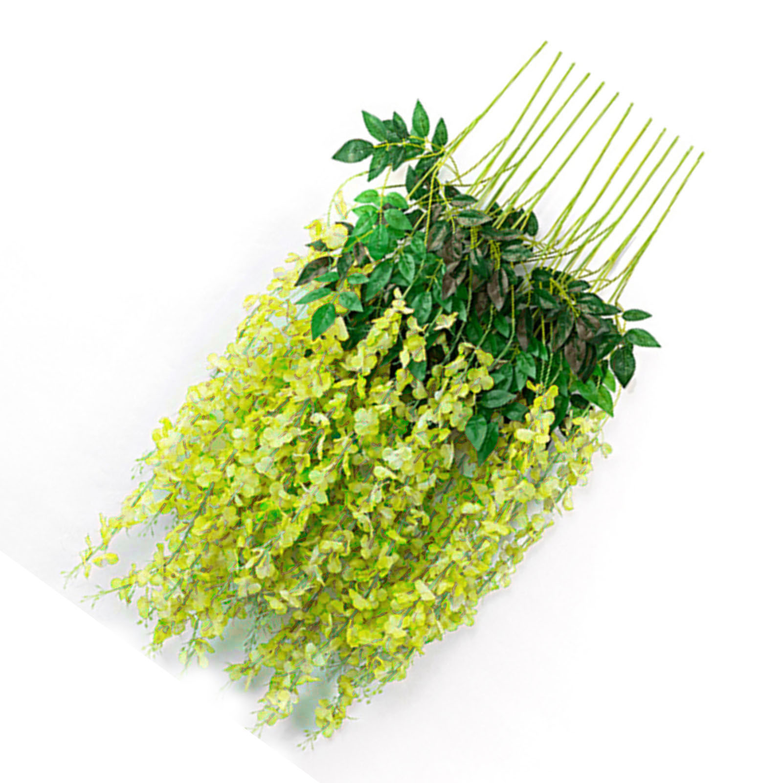 Künstliche Glyzinien-dekoration Mit 6 Blättern, Seidenblume, Künstliche Zimmerpflanze, Glyzinien-ornament Für Zuhause, Grün