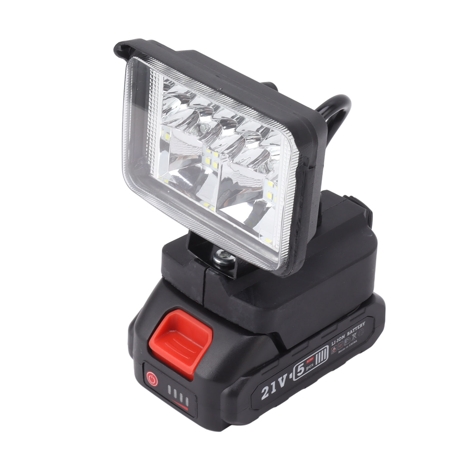 Superhelle Led-arbeitsleuchte Mit Großem Abstrahlwinkel, Mt-anschluss, Drehbarem Lampenkopf, 1500 Mah Akku, Eu-stecker, 100–240 V, 7,6 Cm (3 Zoll)
