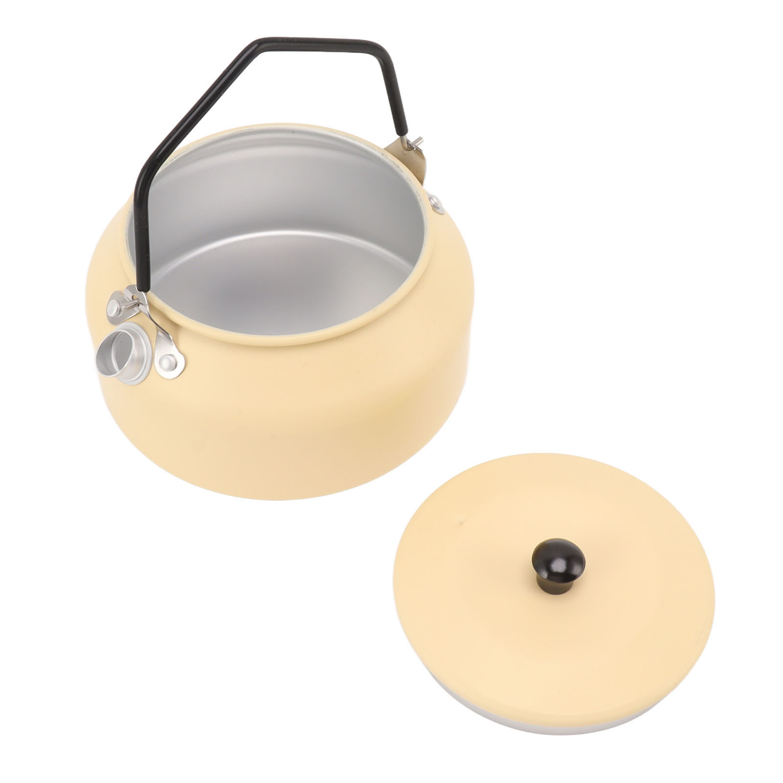 0,9-liter-campingkessel, Mehrzweck-wasserkocher Aus Lebensmittelechter Aluminiumlegierung, Tragbarer Teekessel Für Camping, Picknick, Outdoor-aktivitäten, Wandern, Khaki