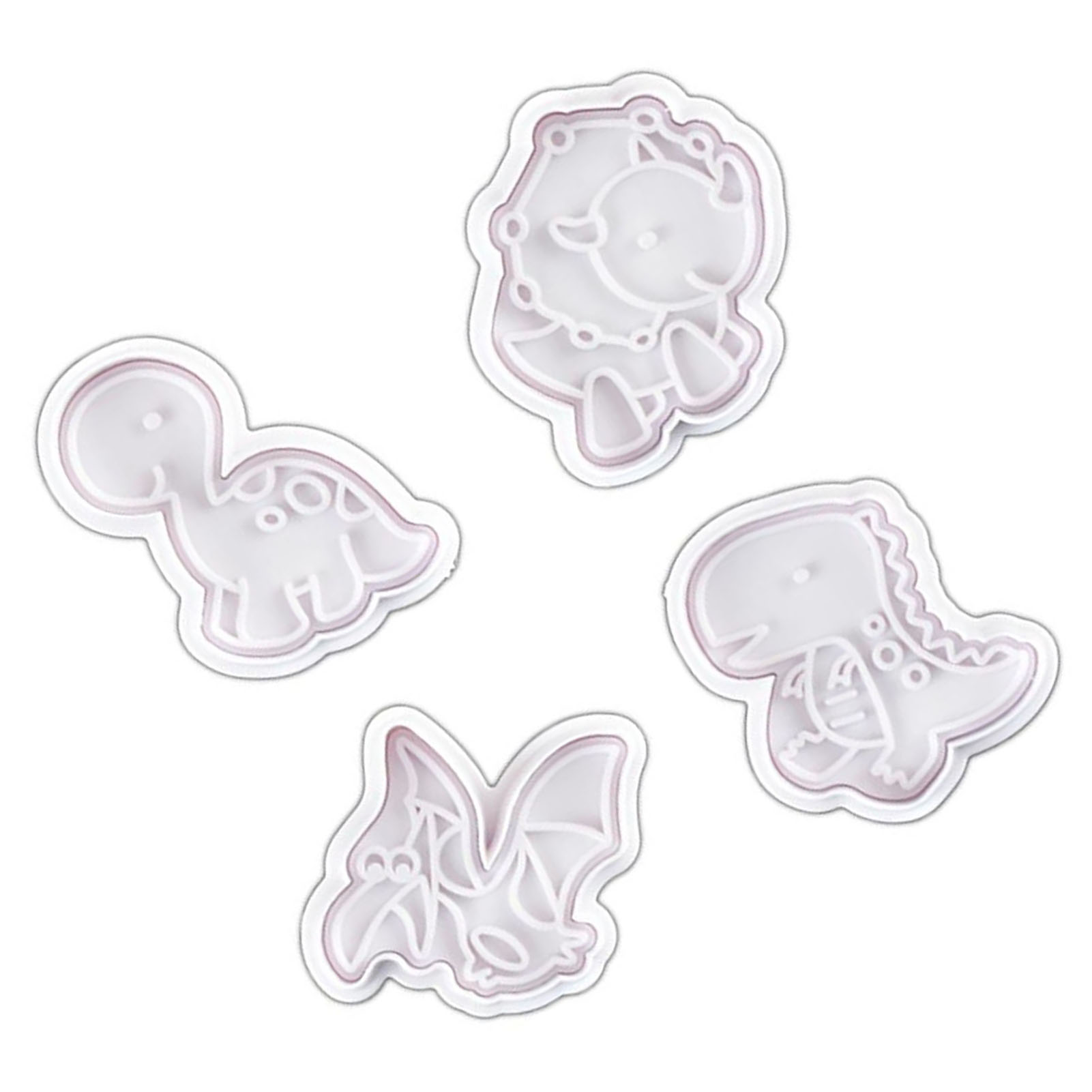 4-teiliges Backformen-set, Sichere, Leicht Zu Entformende, Hitzebeständige Dinosaurier-formen Für Fondant-kuchen, Kekse, Pralinen Und Süßigkeiten