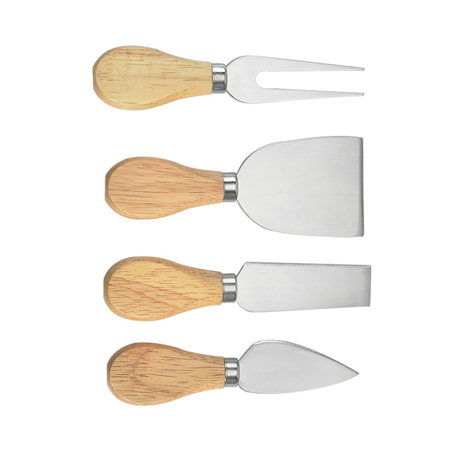 Käsemesser-set Mit Edelstahlklinge, Ergonomischem Griff Und Käsegabel, Inklusive Holzbox Für Pizzabrot