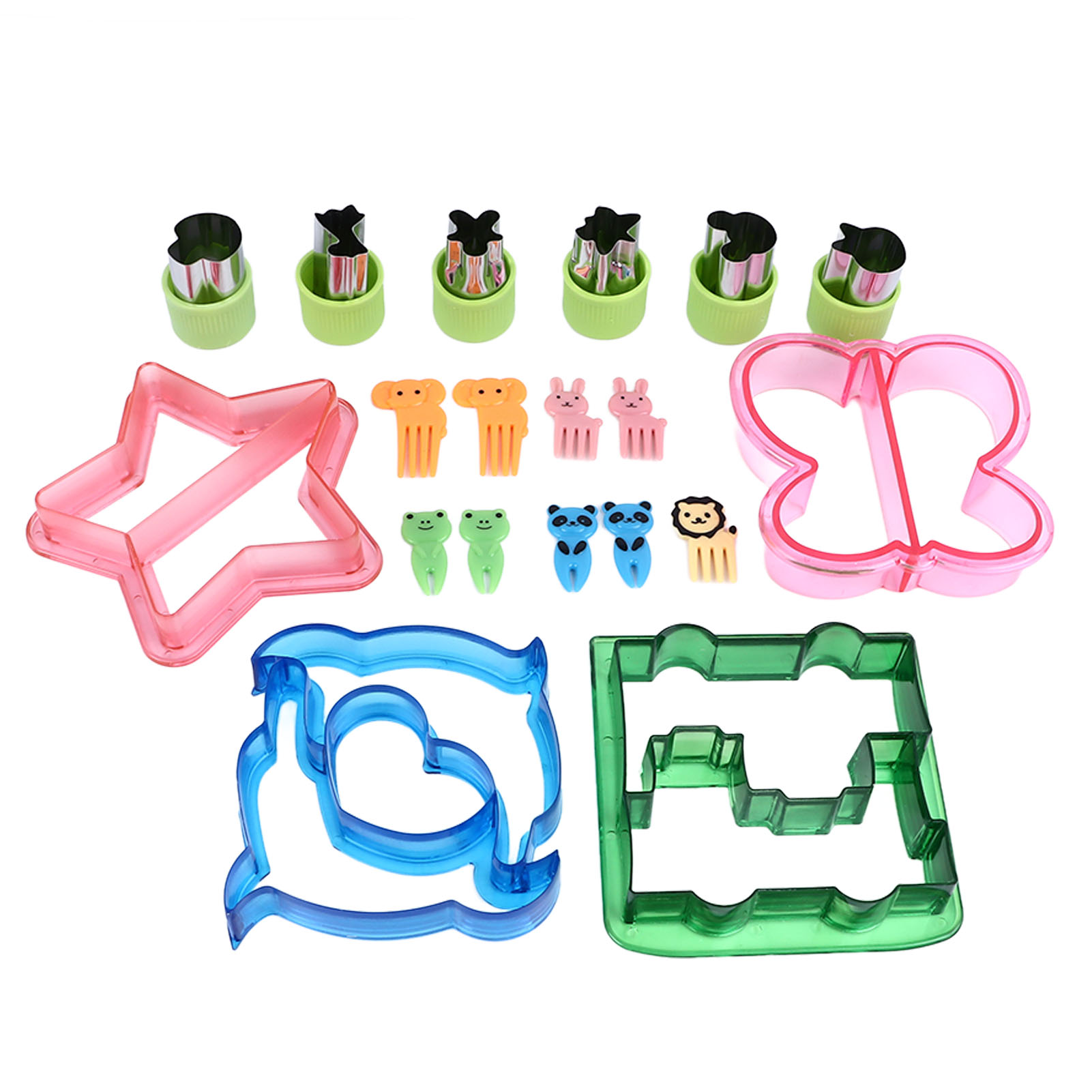 20-teiliges Sandwich-ausstechformen-set Für Kinder, Gemüseausstecher, Mini-keksausstecher, Fruchtstempel, Form Aus Ps-edelstahl