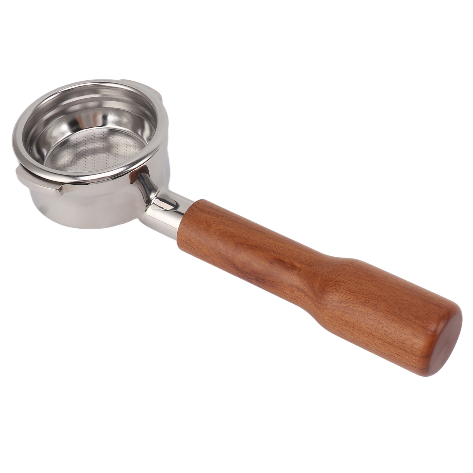 Kaffeesiebträger 58 Mm, Bodenlos, Edelstahl, Abnehmbar, Hitzebeständig, Hohe Kompatibilität, Leicht Zu Reinigen, 2-ohren-siebträger Für Breville 9 C1, Rosenholz
