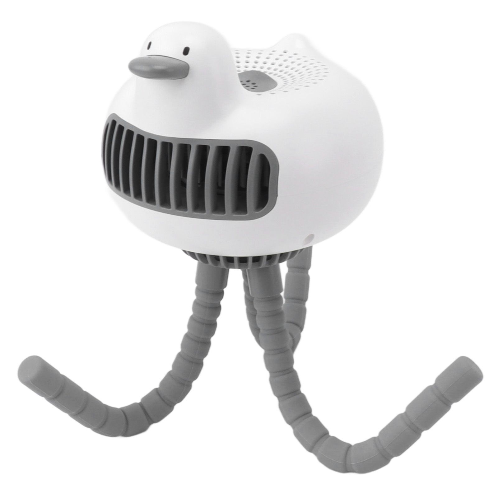 Tragbarer Kinderwagenventilator, Geräuscharm, Niedlich, Wiederaufladbar, 3600-mah-akku, 130° Drehbar, Clip-ventilator Für Babys, Weiß