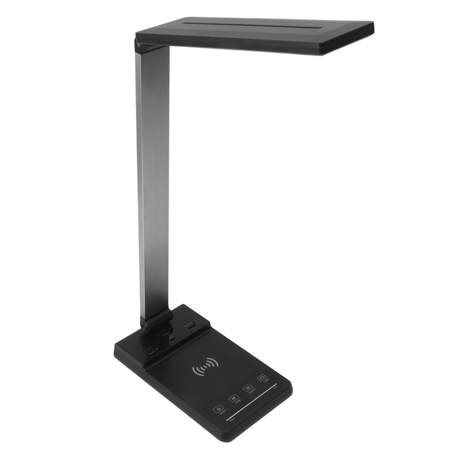 Led-schreibtischlampe Mit Kabellosem Ladegerät, Schnellladeanschluss Für Mobiltelefone (pd3.0-schnittstelle, 100–240 V, Eu-stecker)