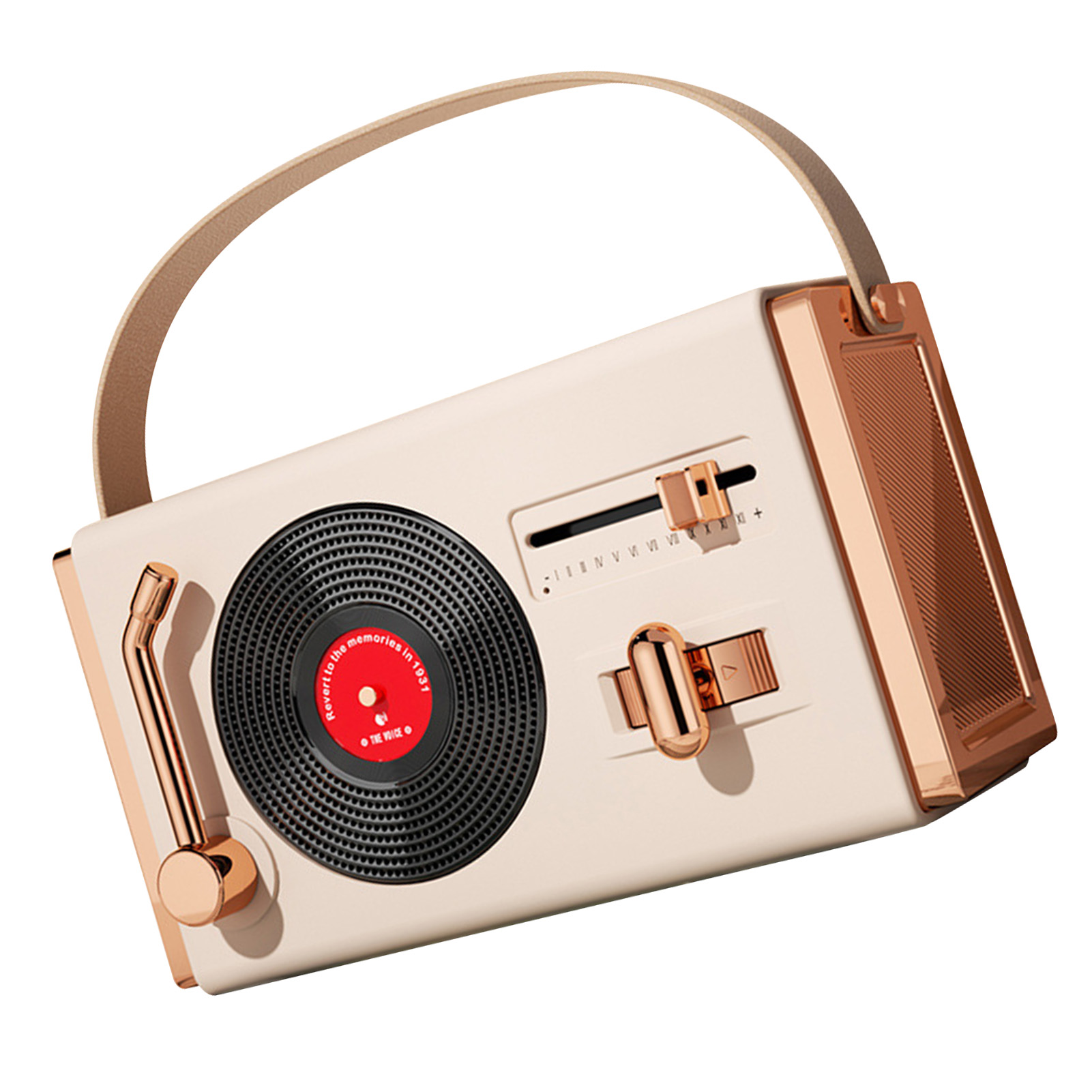 Tragbarer, Dekorativer Outdoor-bluetooth-lautsprecher Mit Hoher Klangqualität, Usb-stick-unterstützung, Retro-bluetooth-lautsprecher Für Wohnzimmer Und Büro, Elfenbeinweiß