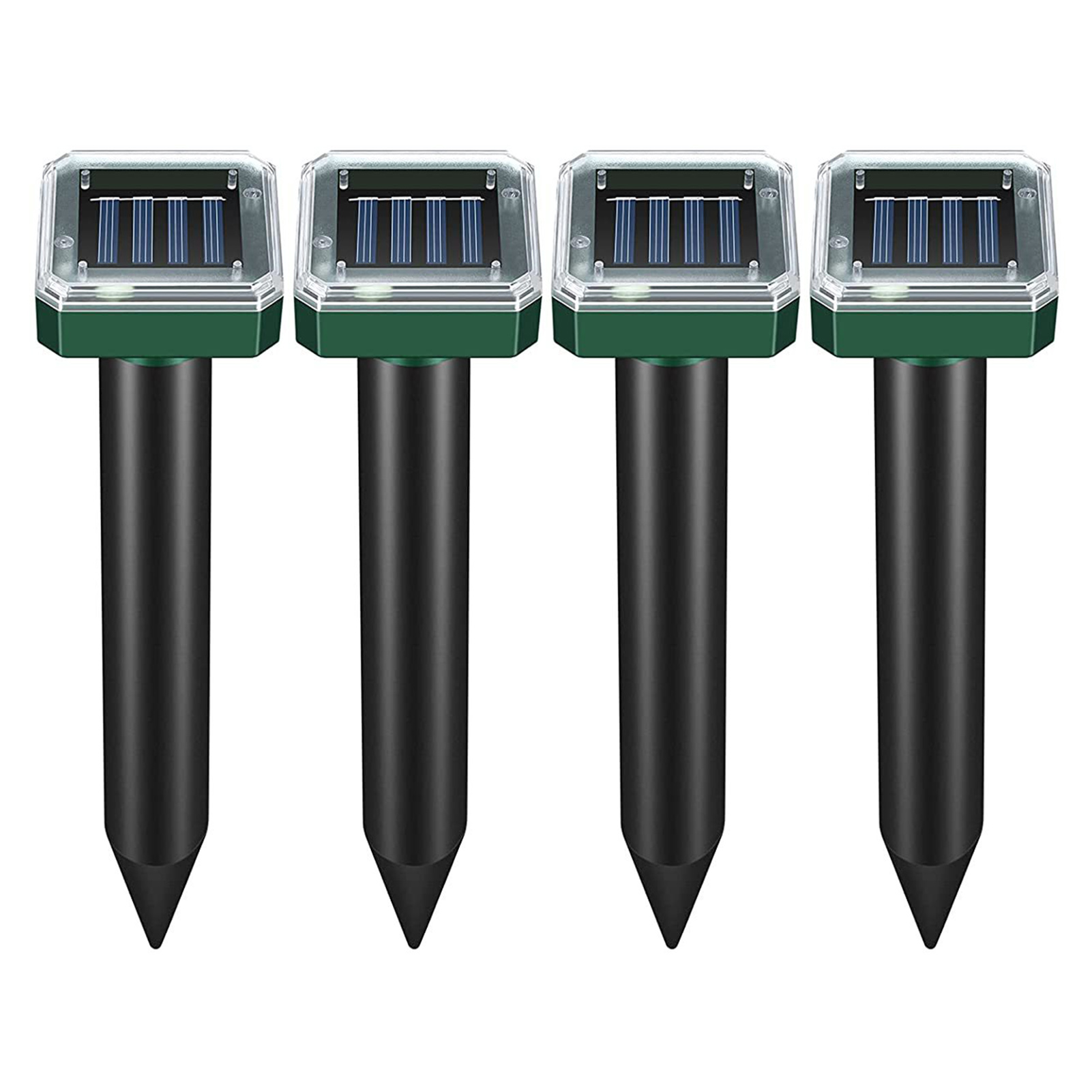 Stück Solar-maulwurfvertreiber, Quadratisch, Hochleistungsfähig, Wasserdicht, Abs-maulwurfvertreiber-spikes Für Garten Und Hof