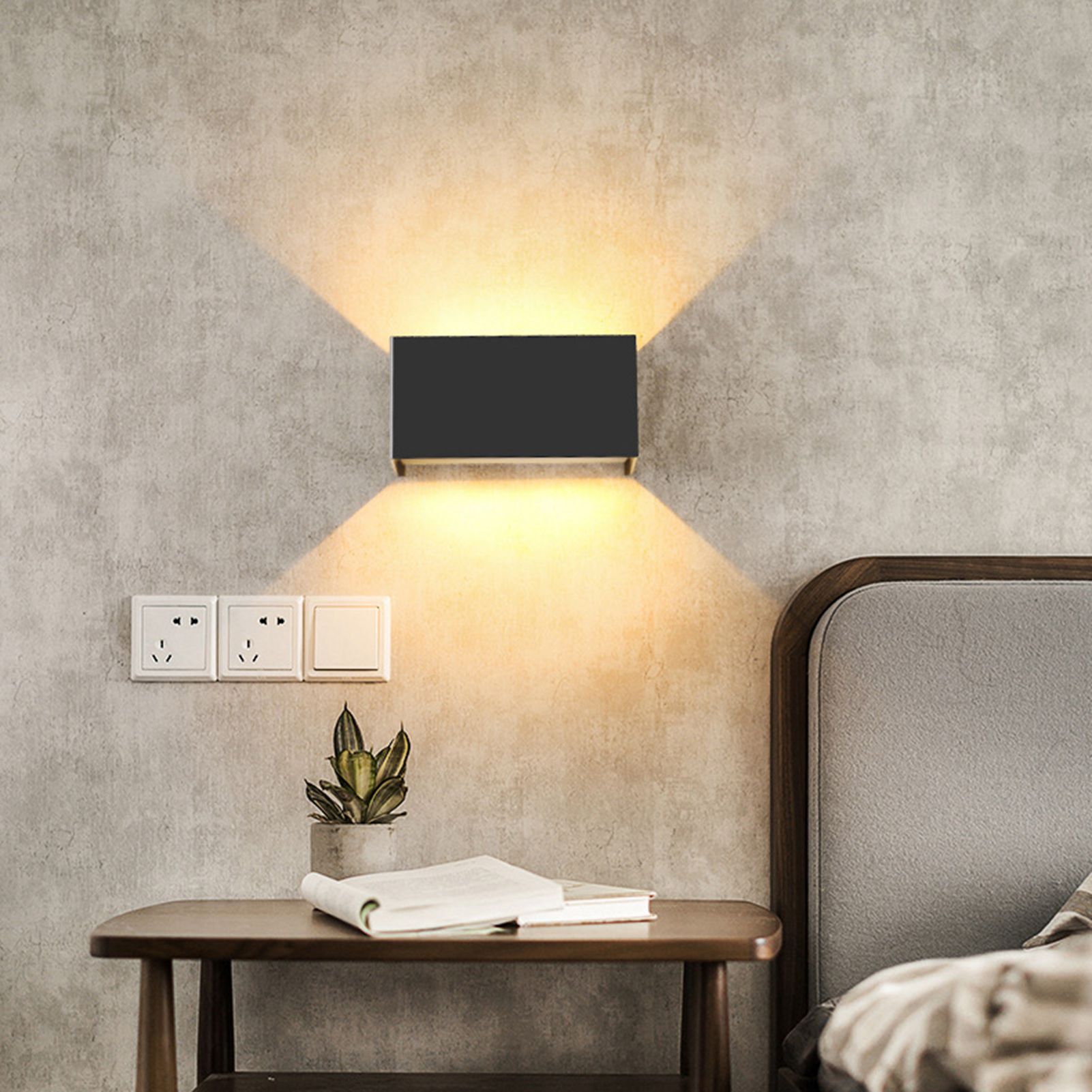 Außenwandleuchte Ip65 Wasserdicht, 24 W Led-wandlampe, Moderne Wandleuchte Für Veranda, Wohnzimmer, Flur, 85–265 V