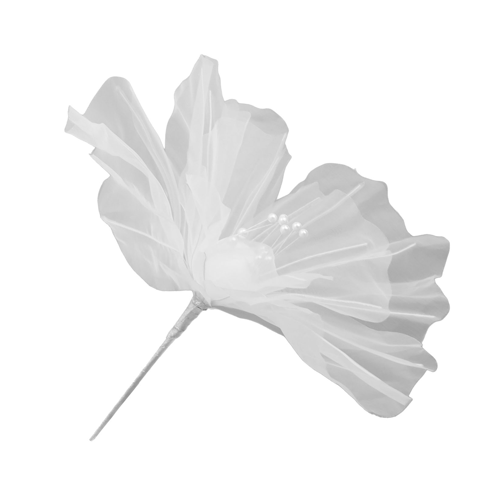 Organzablume, 50 Cm Durchmesser, Sanfte, Leuchtende Farben, Leicht, Wiederverwendbar, Handgefertigt, Für Hochzeitsfotografie, Familienfotos, Weiß