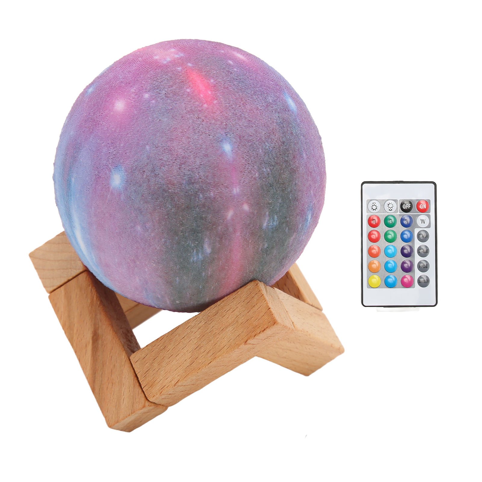 3d-weltraum-mondlampe Mit 16 Farben, Fernbedienung Und Touch-steuerung, Inklusive Ständer, Dekorative Lampe Für Schlafzimmer Und Zuhause