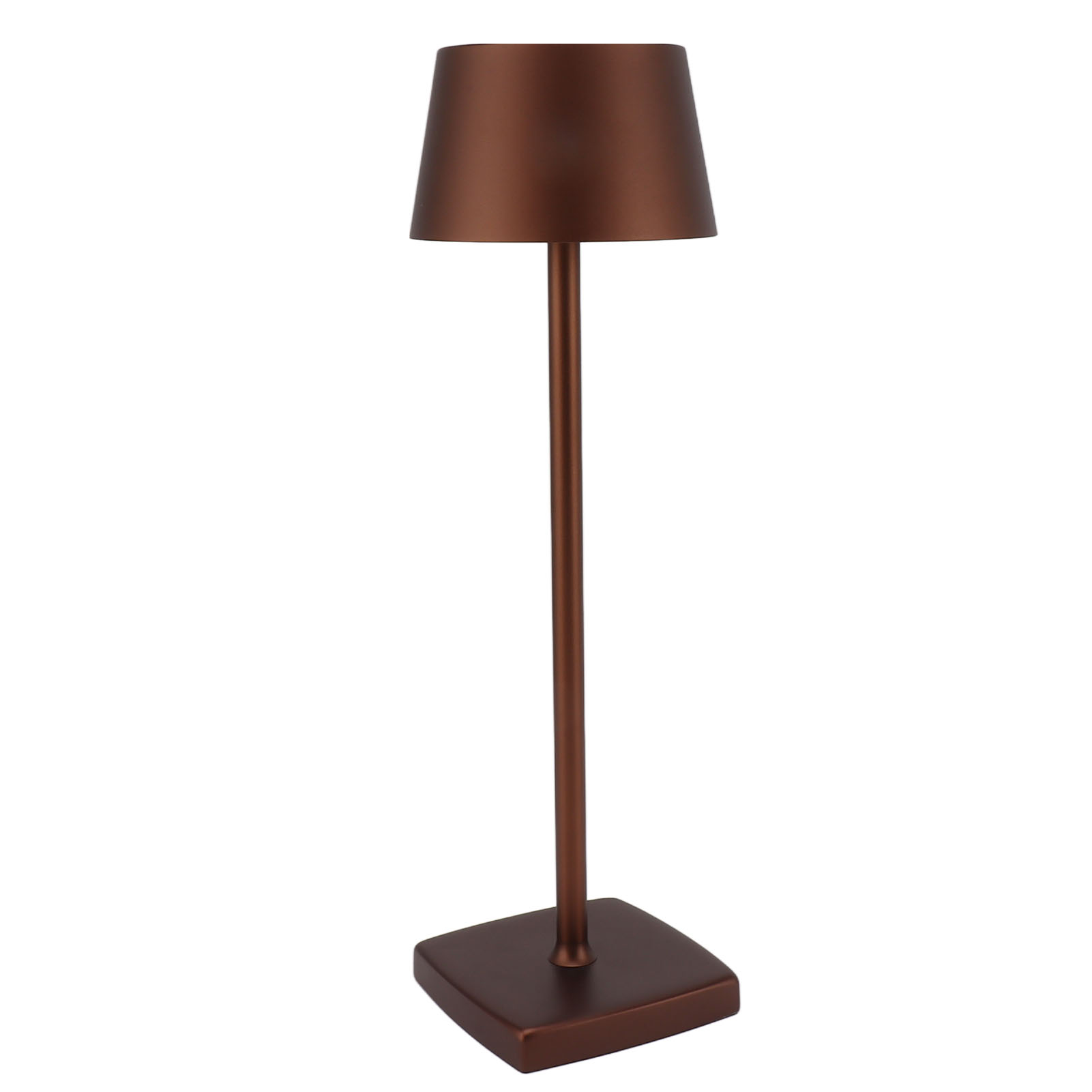 Kabellose Led-tischleuchte Mit Touch-schalter, Dimmbar, Dimmbar, Mit Ladestation, Braun