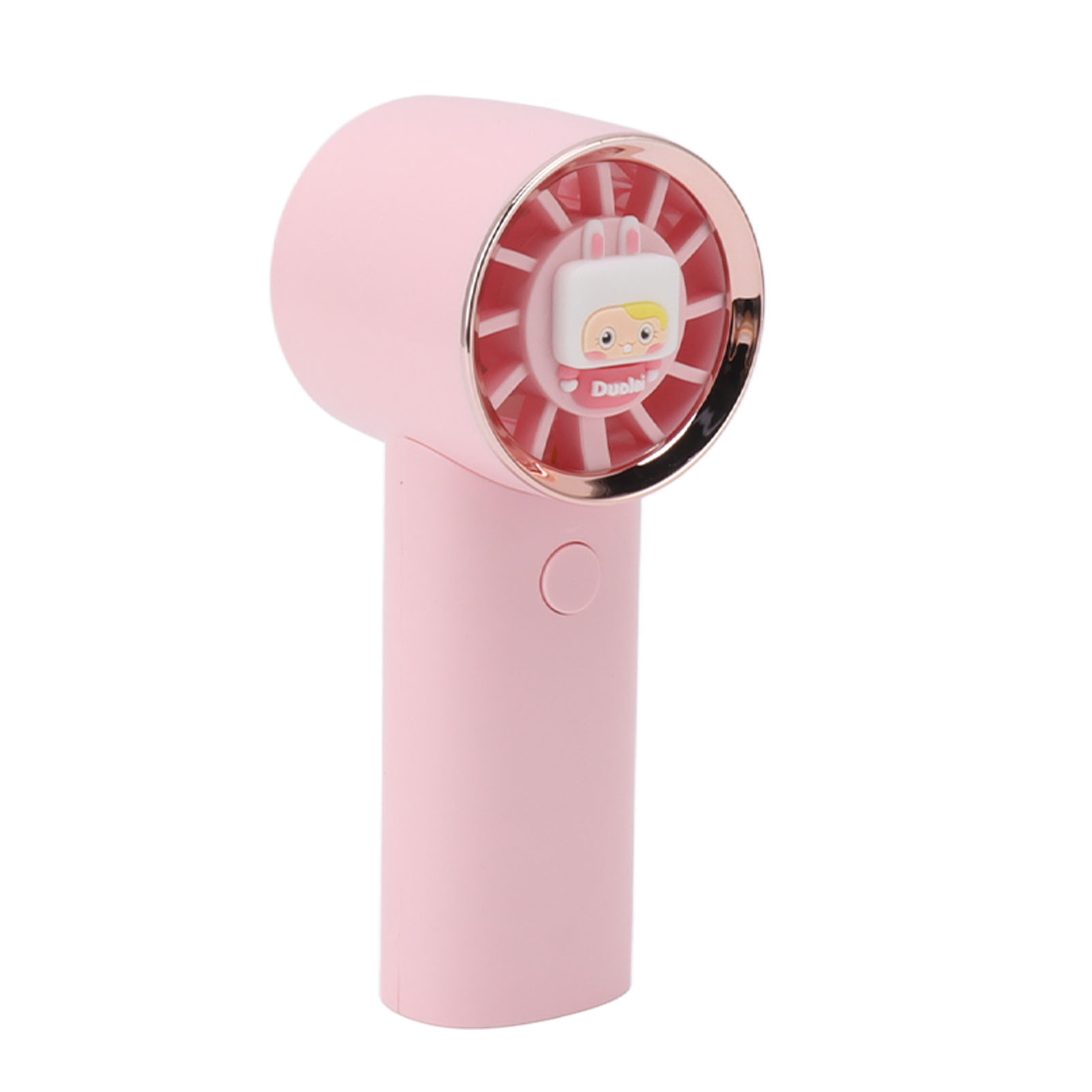 Tragbarer Mini-handventilator, Usb-aufladbar, Turbinenventilator Für Einkaufen, Schule, Fitness, Outdoor-aktivitäten, Lernen, Pink