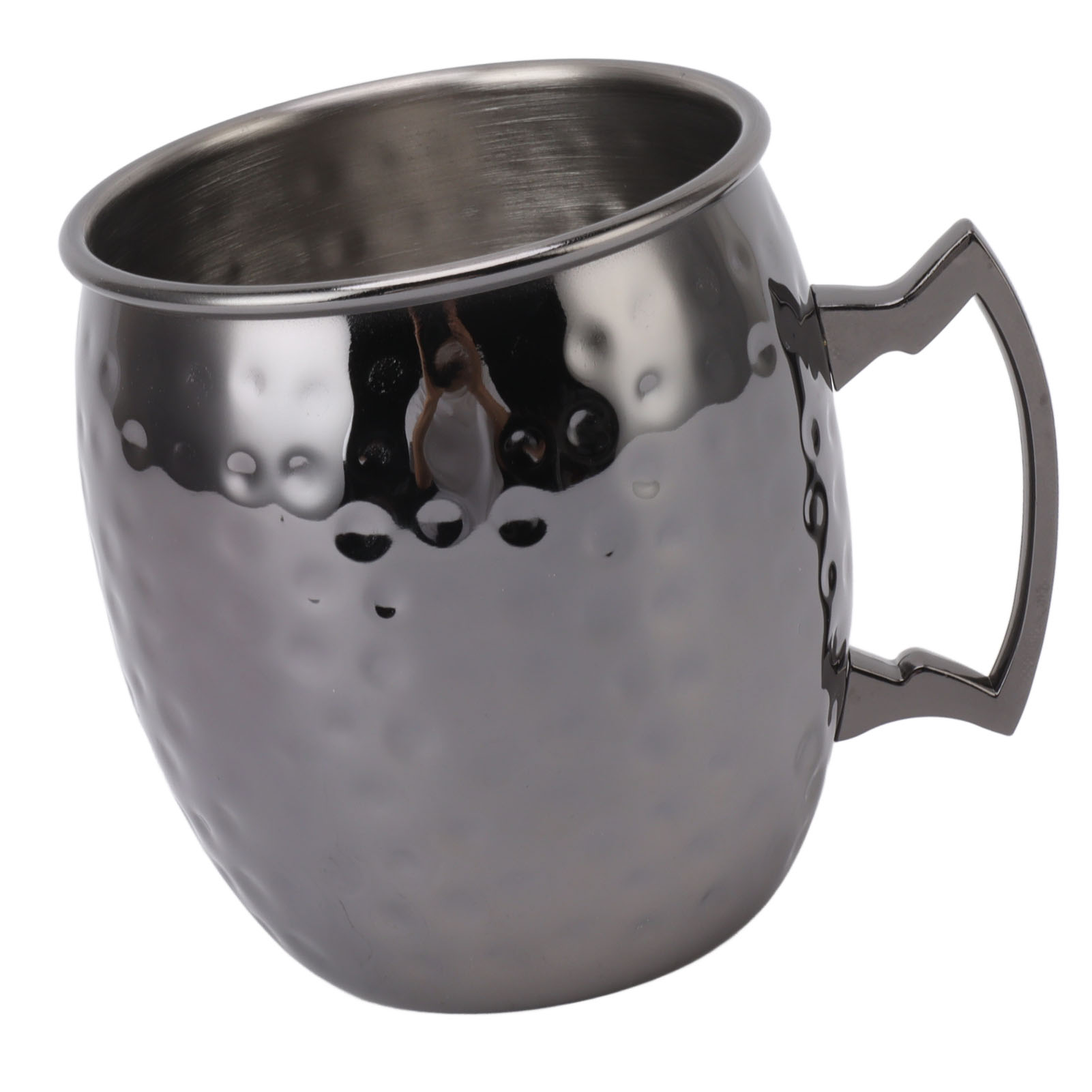 Moscow Mule Becher, 600 Ml Fassungsvermögen, Edelstahl, Bier- Und Cocktailbecher, Trinkbecher Für Die Hausbar, Schwarz Gepunktet