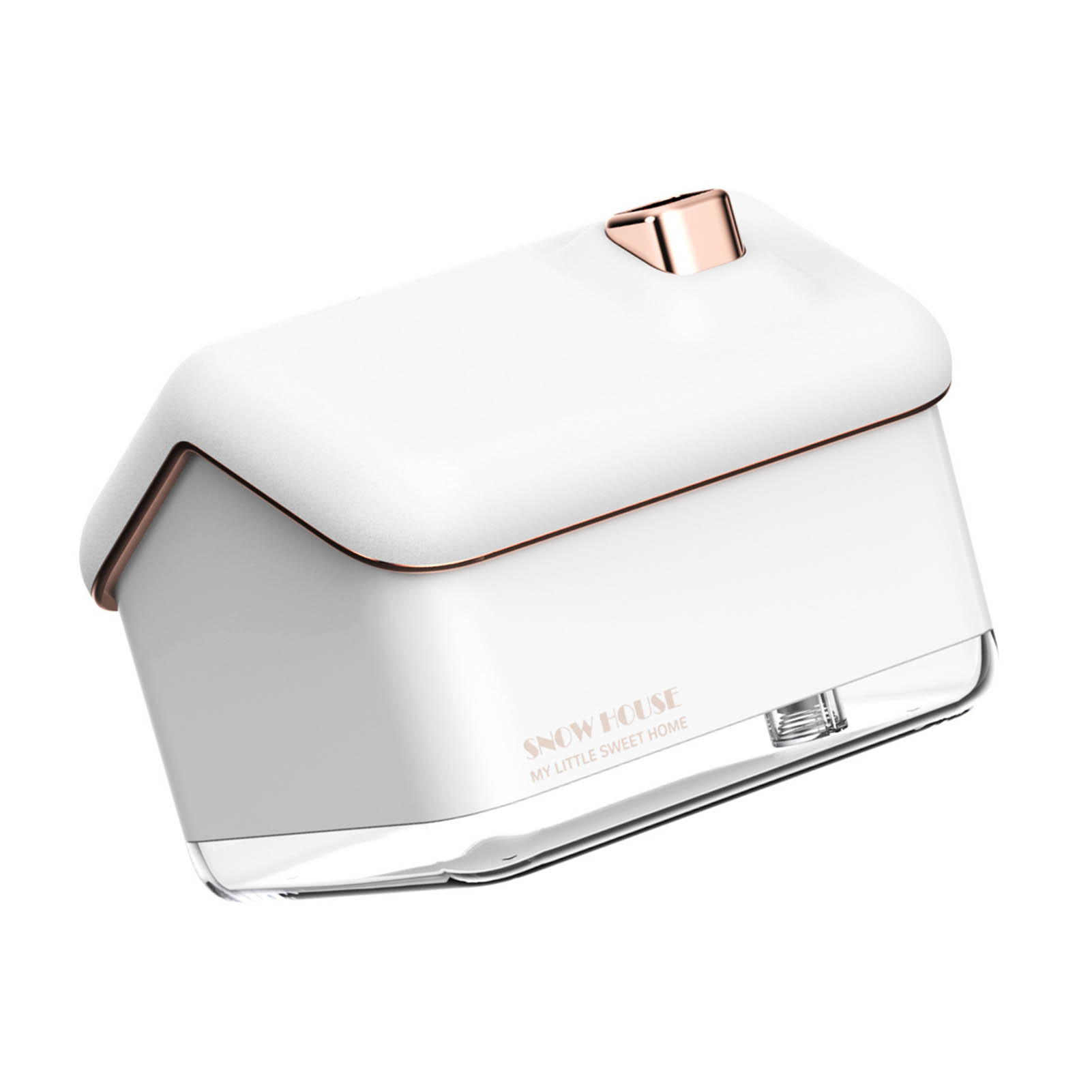 Snow House Mini-luftbefeuchter Mit Usb-anschluss, Nano-zerstäubung Und Nachtlicht Für Wohnzimmer Und Schlafzimmer, Weiß