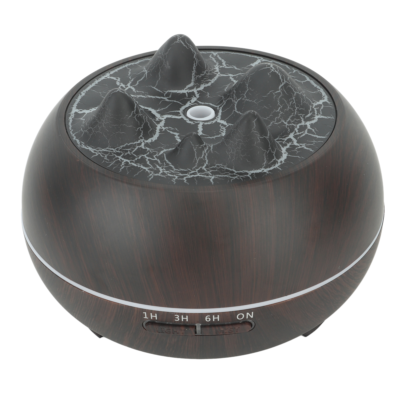 Flaming Mountain Mini-luftbefeuchter Mit Ätherischen Ölen, Aromatherapie-gerät Fürs Büro, 100–240 V, Schwarz, Eu-stecker