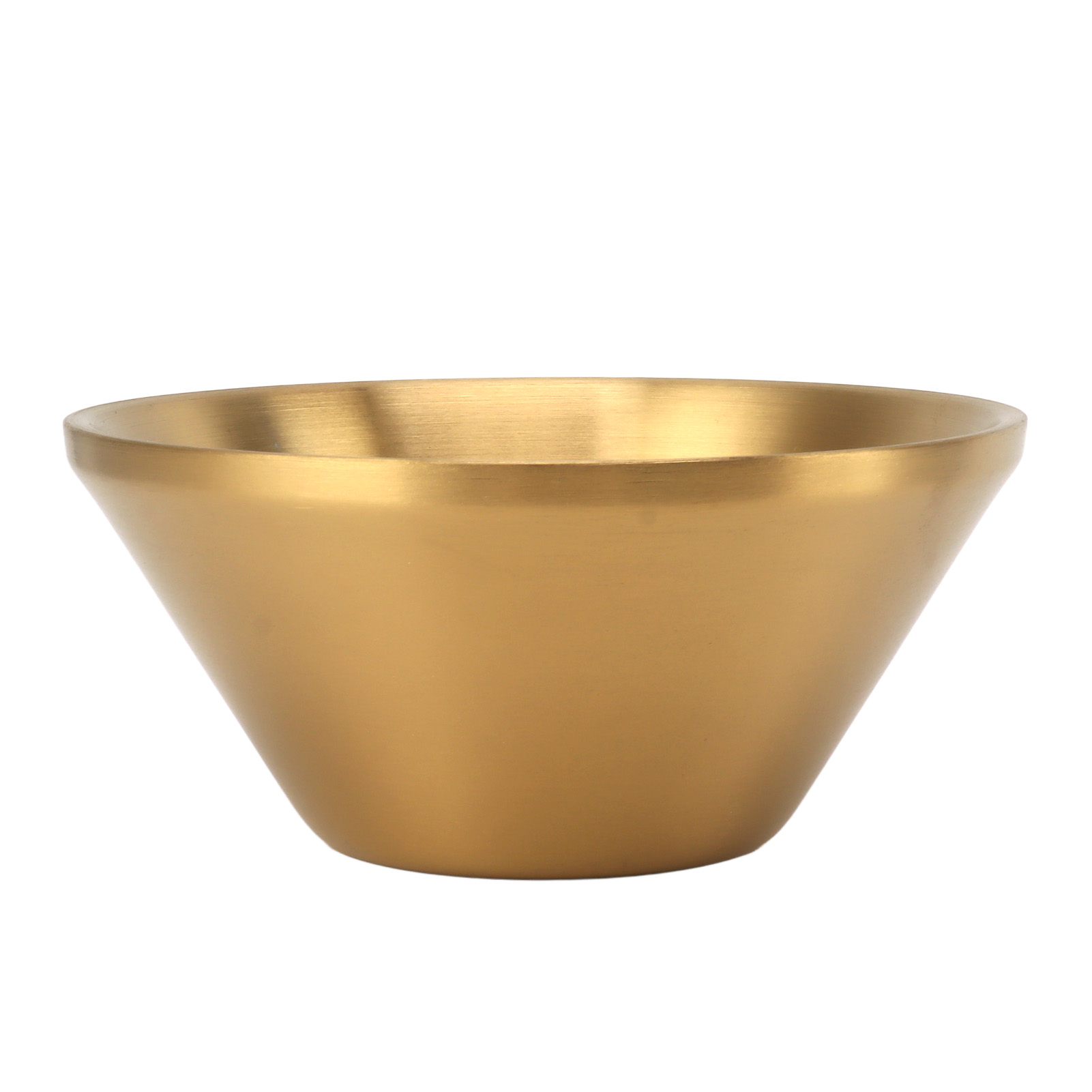 Salatschüssel Aus Edelstahl 304, Doppelwandig, Rund, Stilvoll, Ideal Für Salate, Snacks, Reisnudeln Und Eiscreme, Goldfarben, 12 Cm / 4,7 Zoll