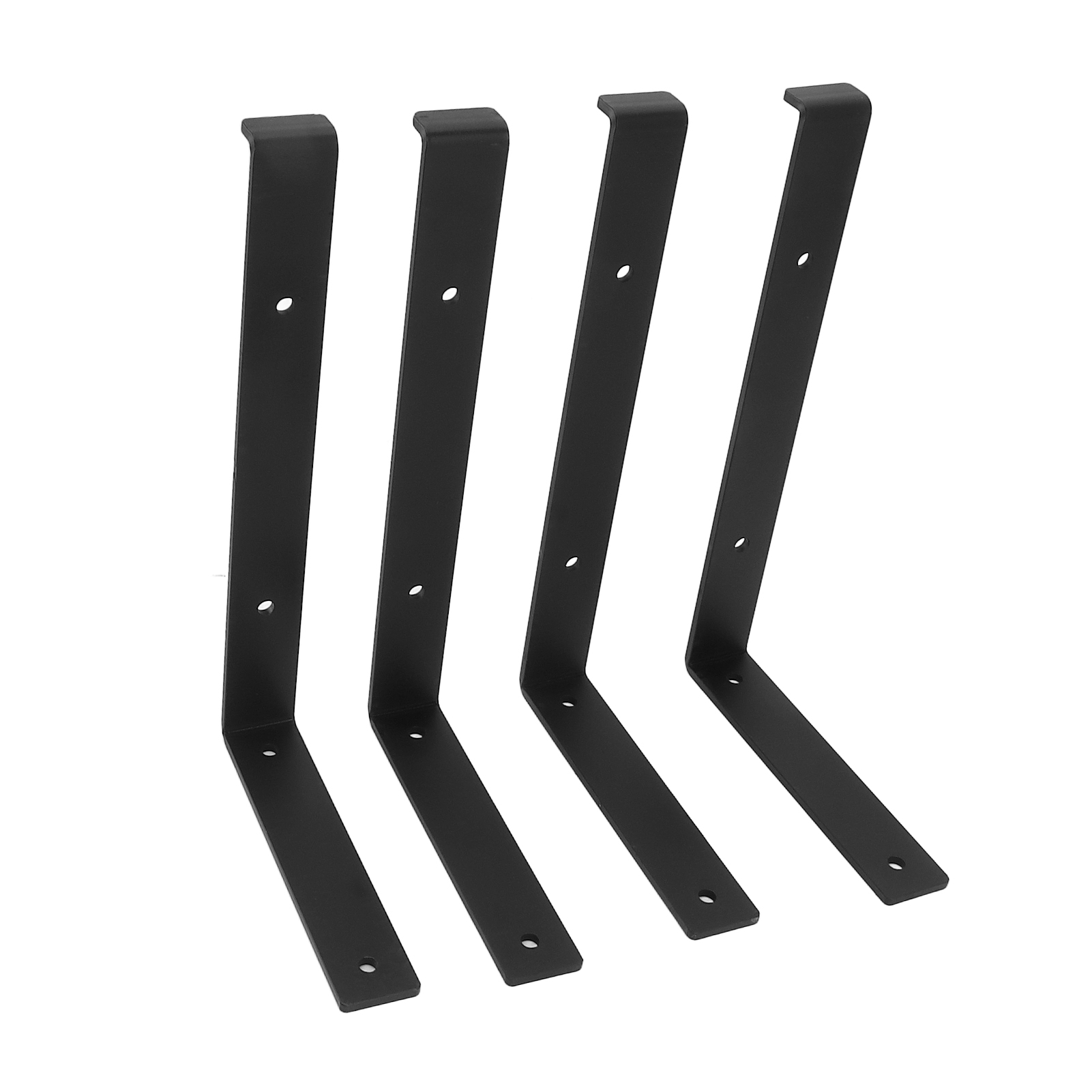 4 Stück L-förmige Regalhalterungen Aus Eisen, L-förmige Metallhalterungen Für Küche, Büro, Garage Und Badezimmer, 25 Cm / 9,8 Zoll