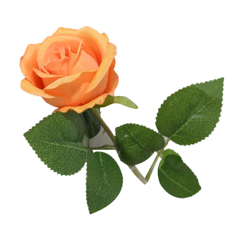 Künstliche Seidenrosen Für Wohnzimmer, Deko-elemente, Einzelne Künstliche Seidenrosen, Orange