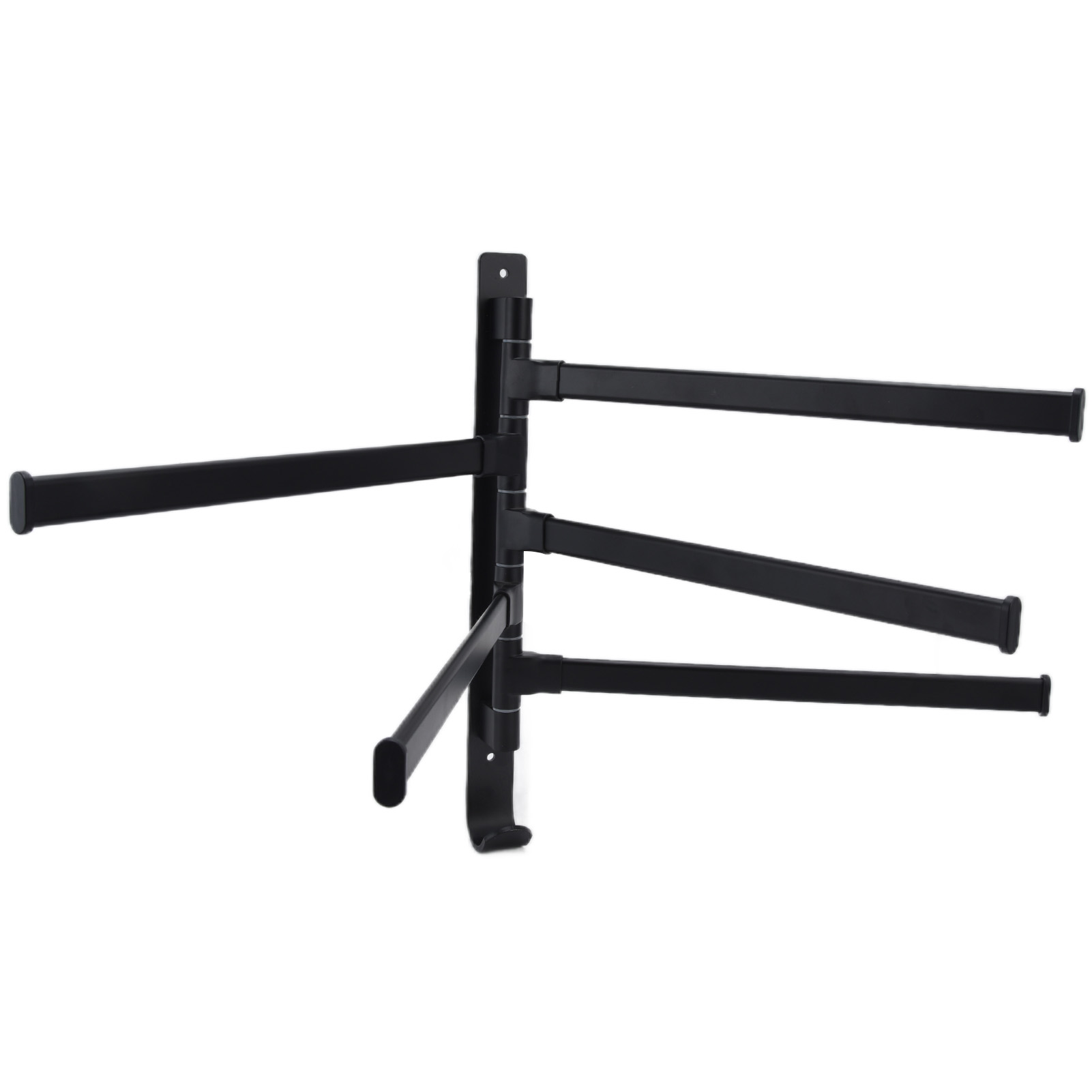Handtuchhalter Aus Aluminiumlegierung Mit 5 Drehbaren Stangen, Robust Und Langlebig, Für Bad Und Küche, Schwarz