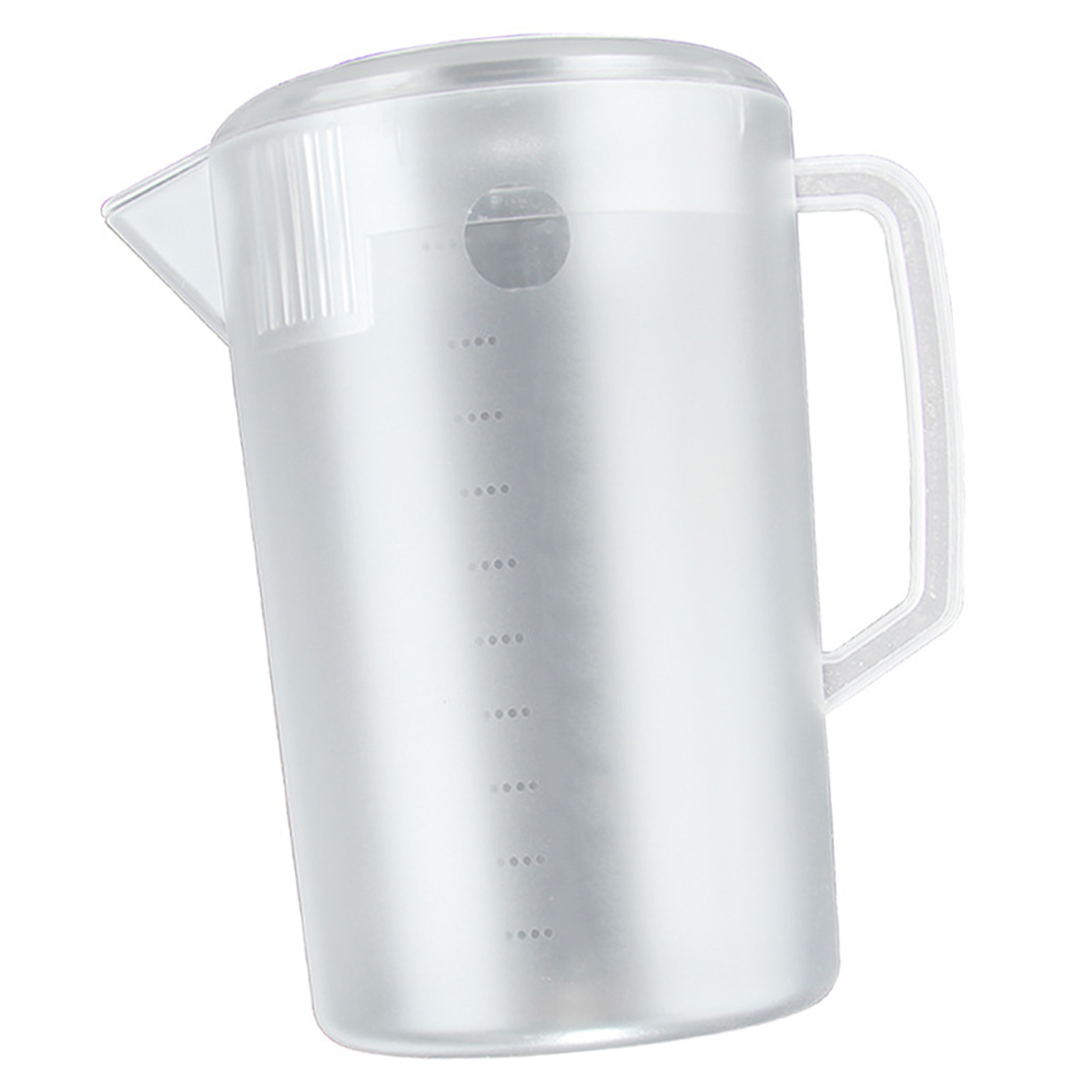 Wasserkrug Aus Hitzebeständigem Polycarbonat (pc-kunststoff), Mattiert, Mit Skala Und Deckel, Für Limonade, Eistee Und Andere Getränke, Transparent, 5000 Ml