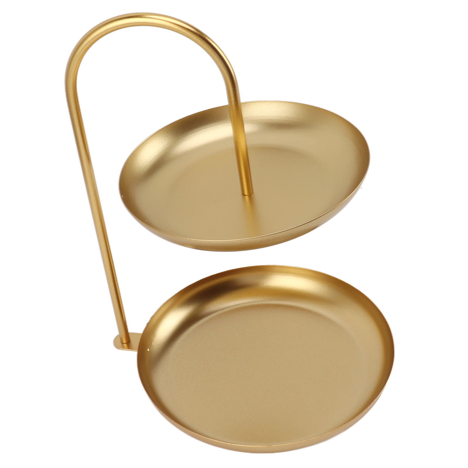 Dessertständer, Runder, Zweistöckiger Obstständer Aus Eisen, Ideal Für Partys, Hochzeiten, Geburtstage Und Zuhause, Gold