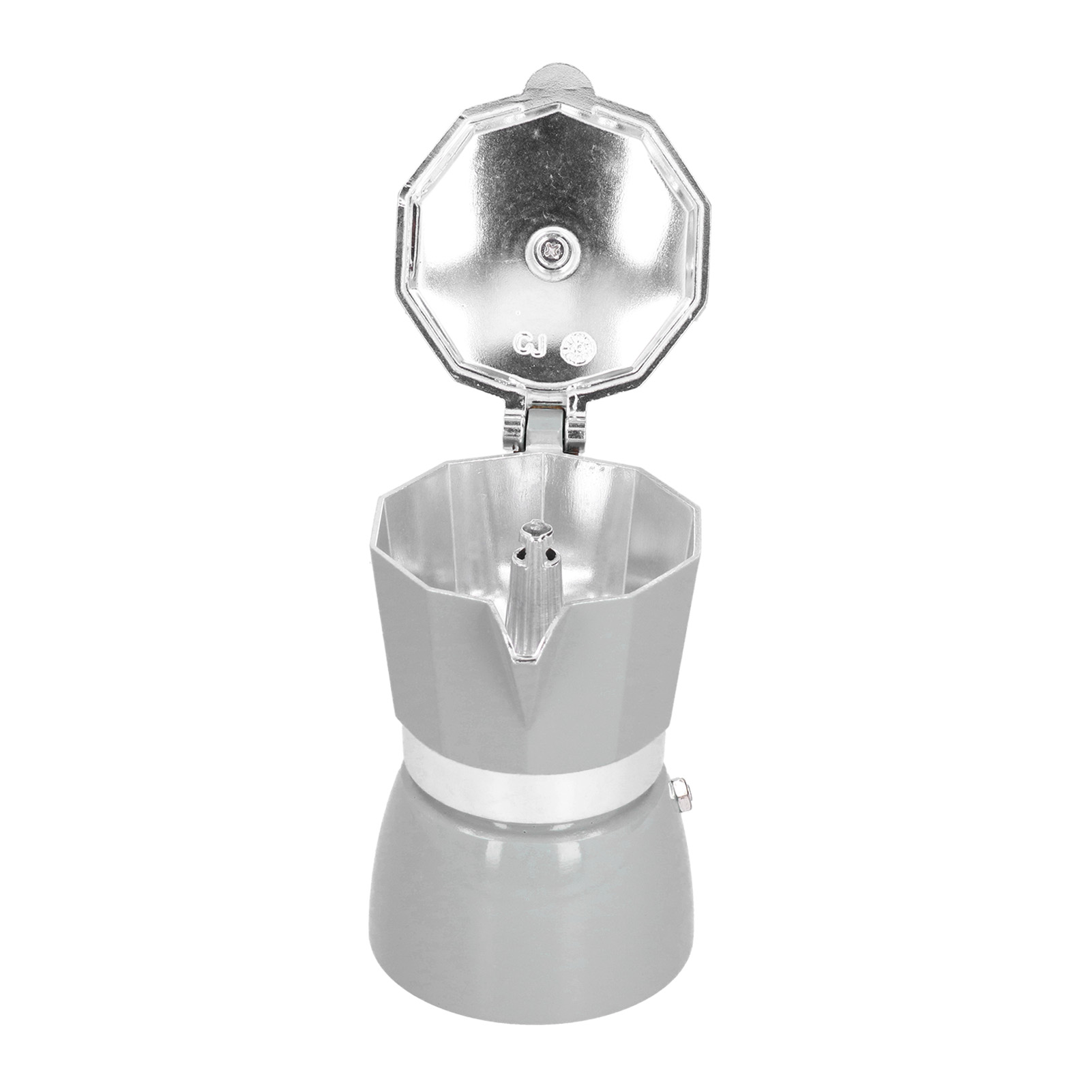 Praktische Achteckige Moka-kaffeekanne Aus Aluminium, 150 Ml, Für Zuhause, Büro Und Küche, Silberfarben