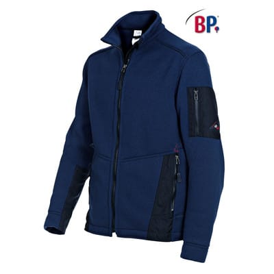 Strickfleecejacke 1876 617 nachtblau/schwarz, Größe 2XL