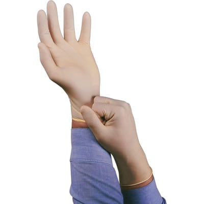 Latexhandschuh TouchNTuff 69-318 Kat. III, Größe 8,5-9, (Packung a 100 Stück)