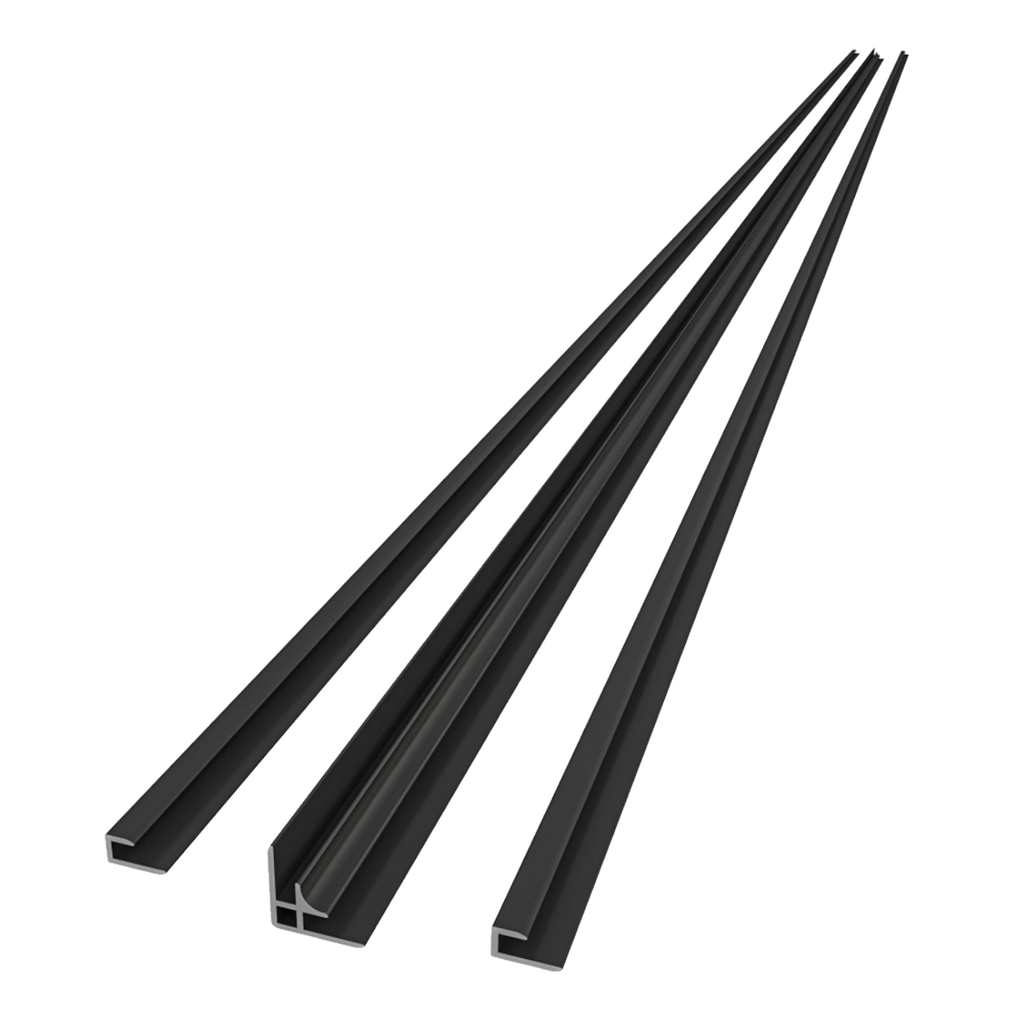 Duschparadies 210cm Eckprofil Mit Kantenprofil Aluminium Profil Für 3mm Aluverbundplatte Matt Schwarz