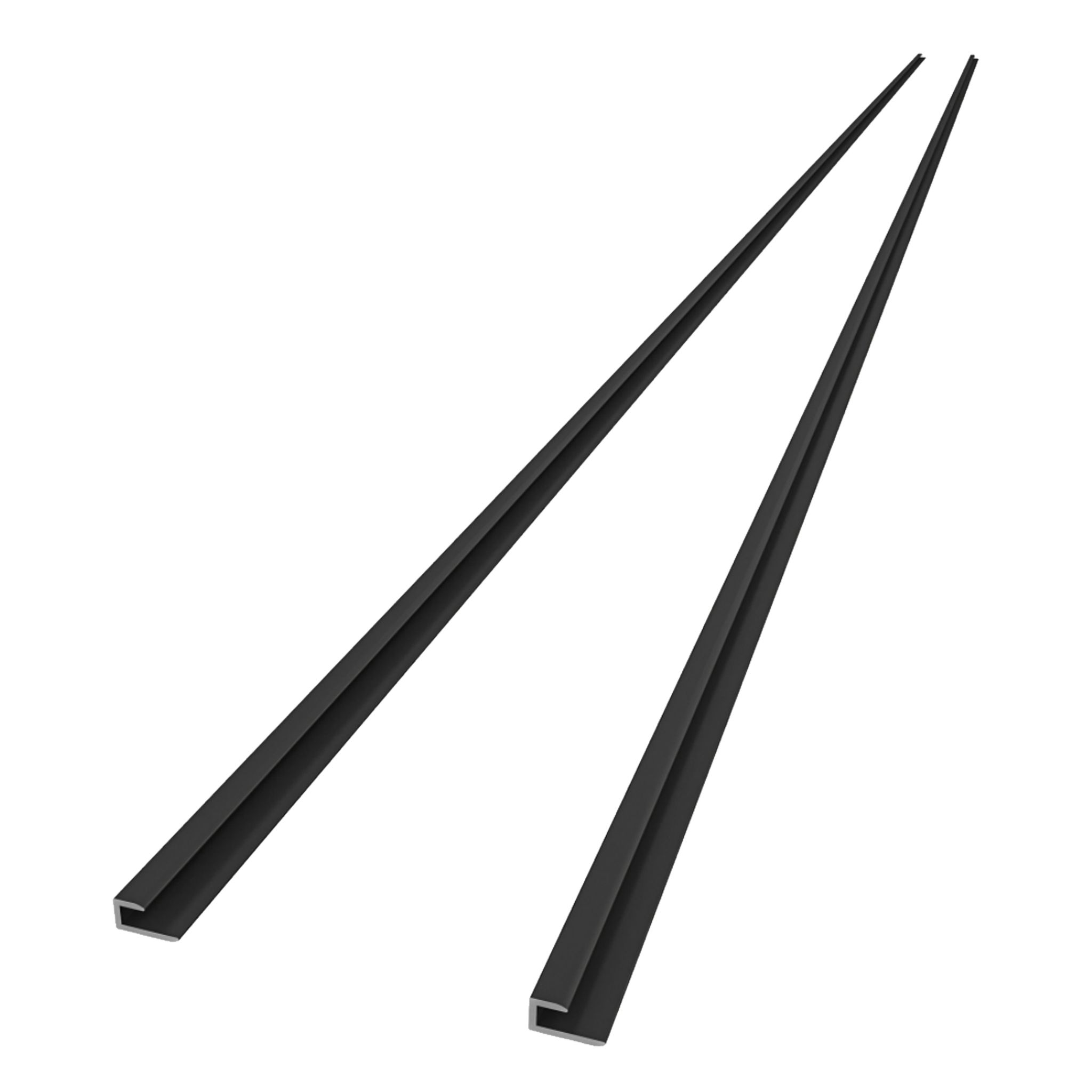 Duschparadies 210cm Kantenprofil Aluminium Profil Für 3mm Aluverbundplatte Matt Schwarz