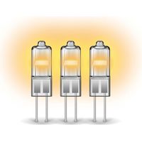 Fliti 3er-pack G4-kapsellampen, 20 W, 12 V, 375 Lm, 2900 K, Warmweiß, Dimmbar, Klarglas