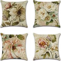 Fliti Wasserdichte Kissenbezüge 45x45cm 4er-set Mit Blumenmuster Für Garten Und Terrasse