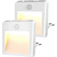 Fliti Led-nachtlicht Mit Infrarot-bewegungsmelder – Warm-/kaltweiß Einstellbar (0–100 %) – 1 W, 50 Lm – 2er-pack