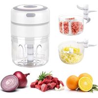 Fliti Usb-elektro-zerkleinerer 250 Ml (2 Tassen) Edelstahl Zum Schnellen Zerkleinern Von Gemüse Und Fleisch