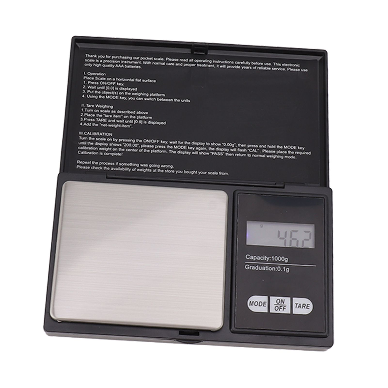Schmuckwaage Mit Lcd-anzeige, 0,01 G Bis 1000 G, Hohe Genauigkeit, Einheitenumrechnung, Digitale Taschenwaage Für Familie, Küche Und Café