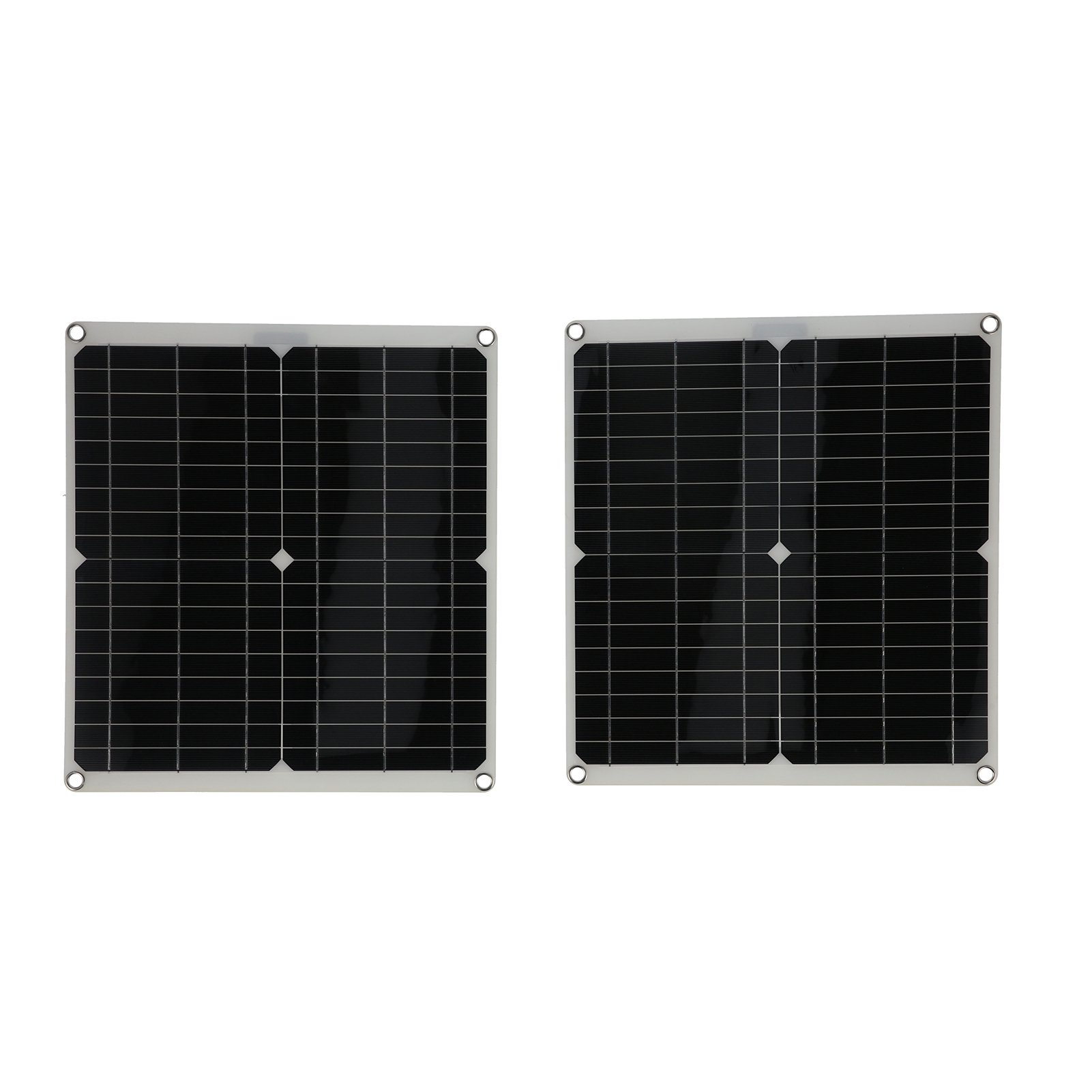 2 Stück 20v 25w Flexible Solarmodulmodule Mit 20a Solarladereglerkabel Und Batterieklemme