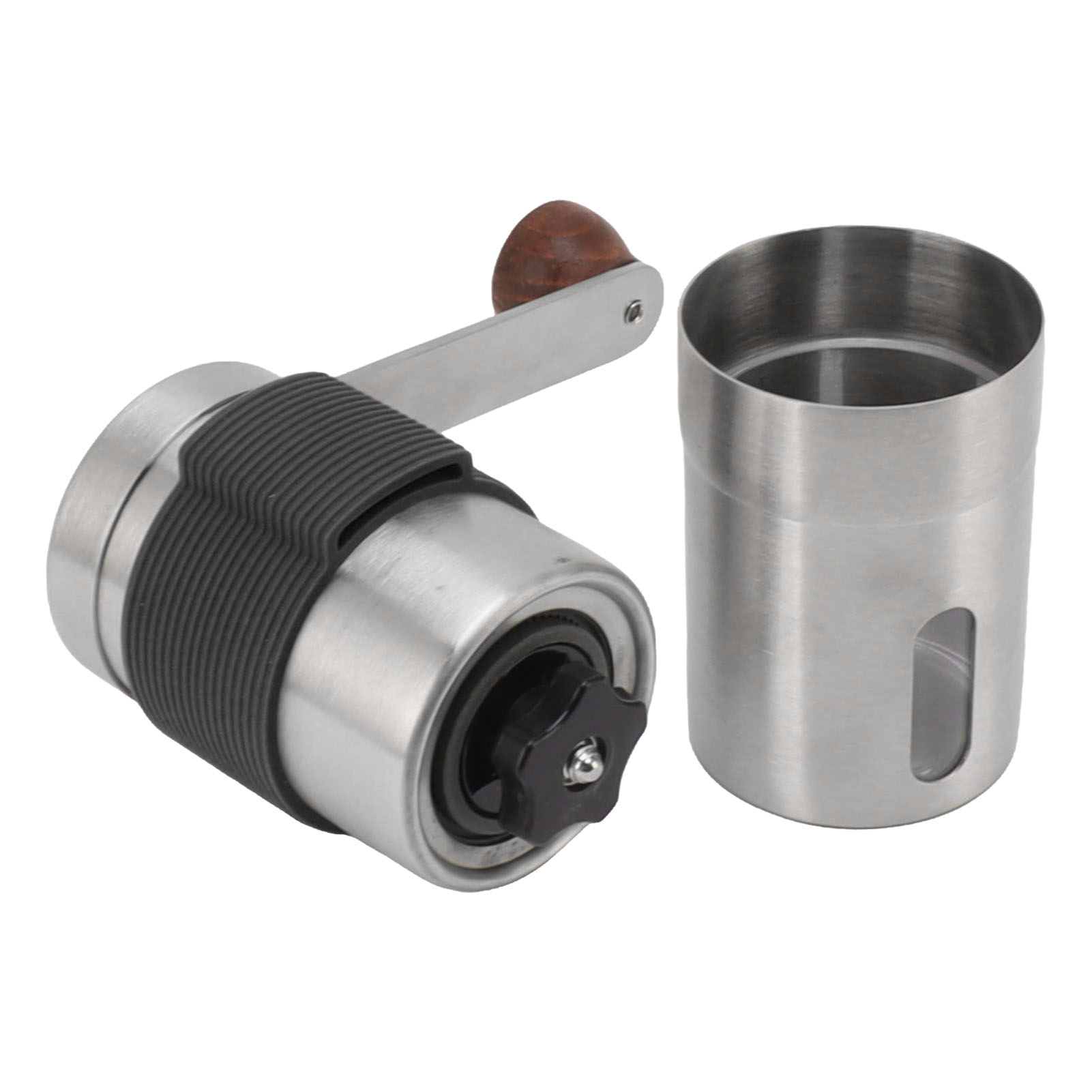 Tragbare Manuelle Kaffeemühle Aus Edelstahl Mit Hoher Härte, Ideal Für Zuhause, Büro, Reisen Und Outdoor-aktivitäten, Schwarz