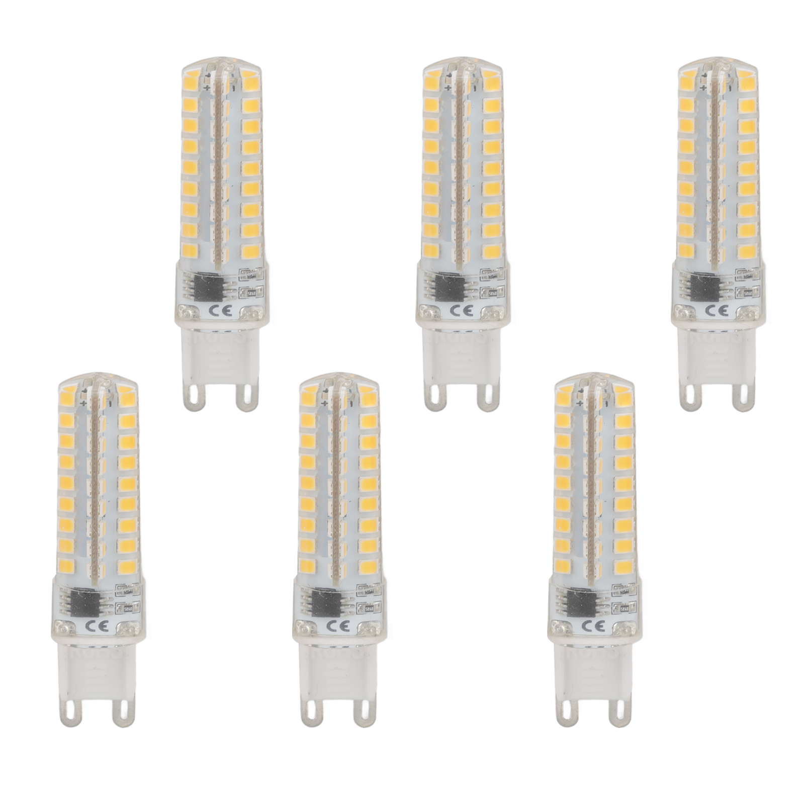 Stück G9 Led-lampen, Dimmbar, 3 W, 270 Lm, 72 Leds, G9-lampenersatz Für Tischlampen, Wandlampen Und Kronleuchter, 220 V
