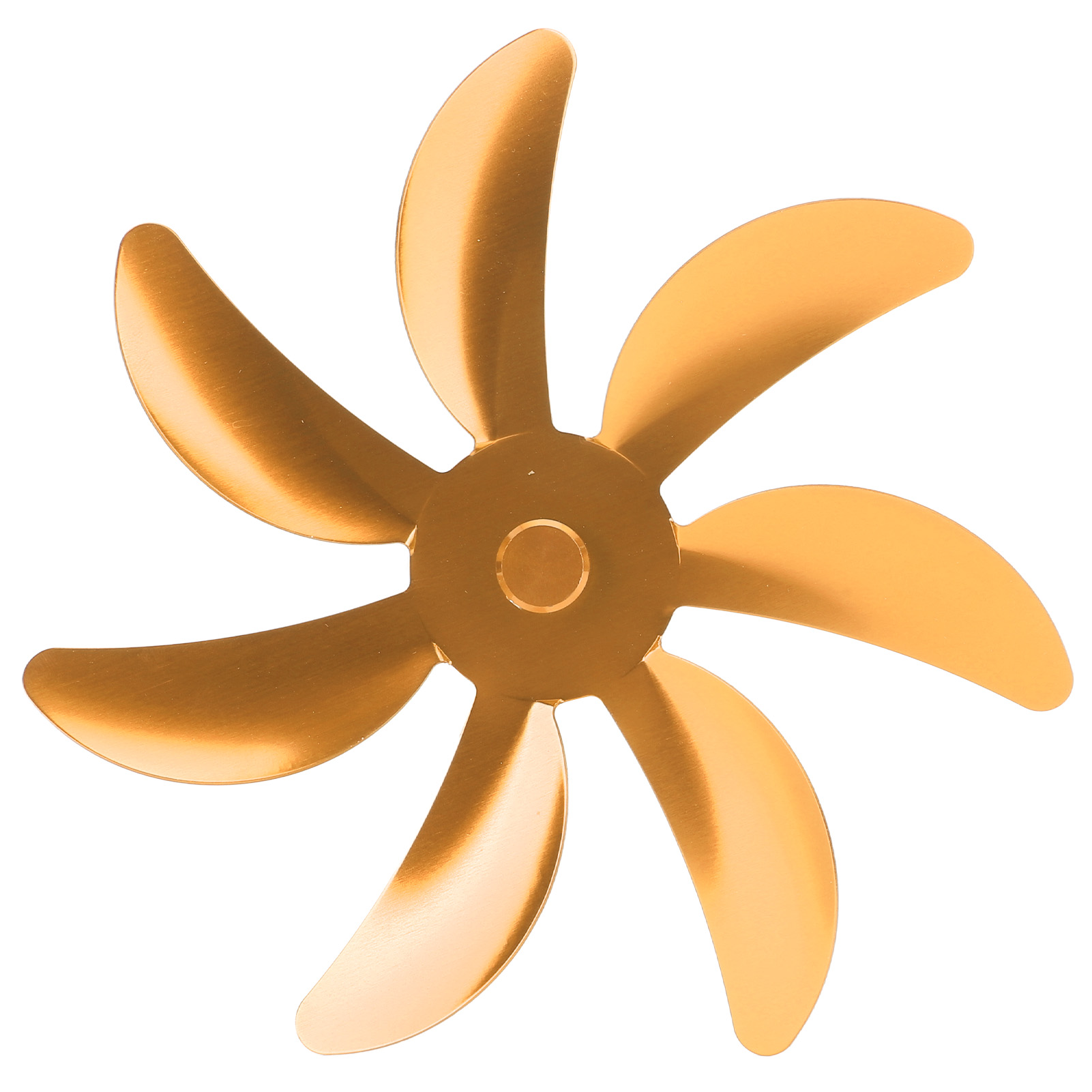 Ofenlüfterflügel Aus Aluminiumlegierung, 7 Flügel, Einfache Montage, Universeller Ersatz Für Kaminlüfterflügel, Gold