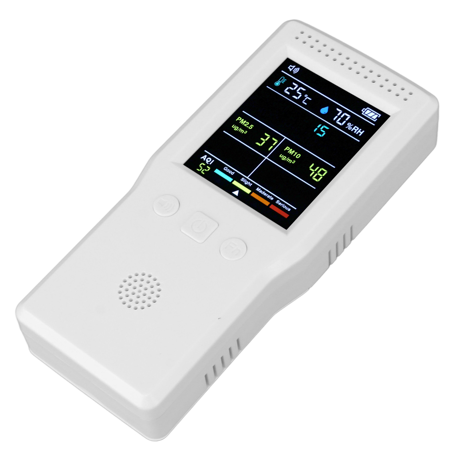9-in-1-luftqualitätsmonitor, Hochpräzise, Multifunktionales Handmessgerät Mit Hcho-tester Für Babyzimmer Und Krankenhäuser, Weiß